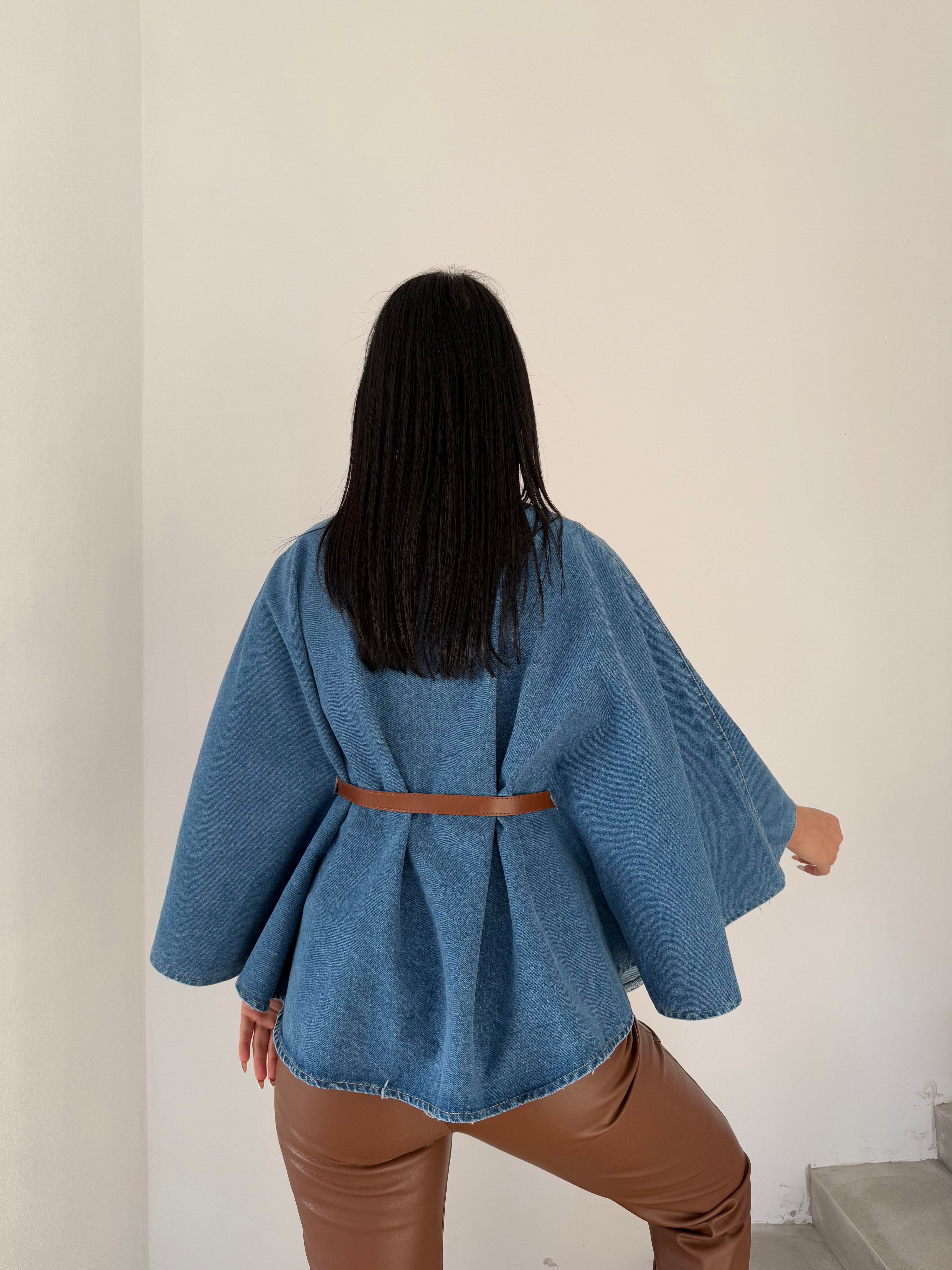 Kemerli Denim Panço