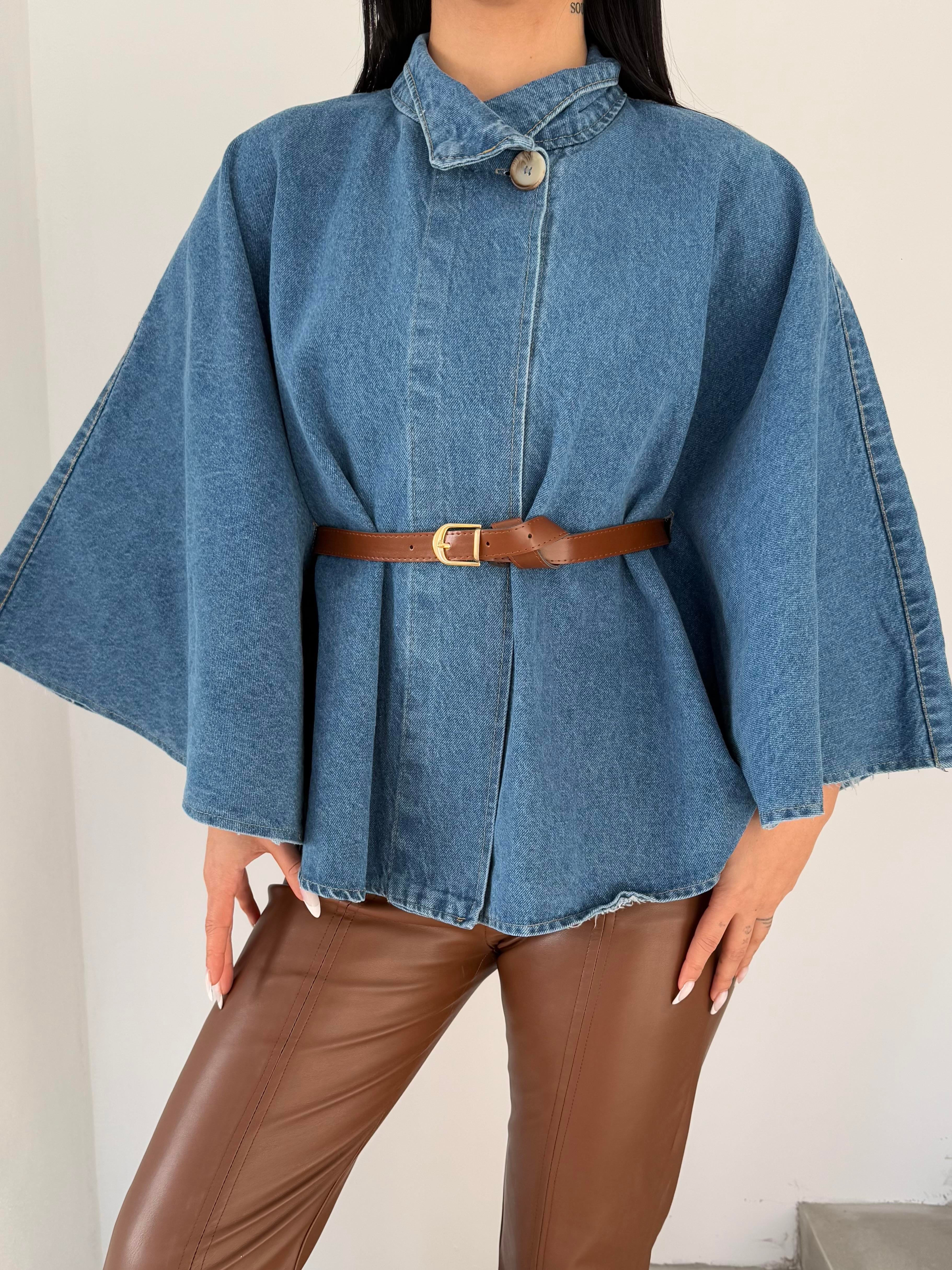 Kemerli Denim Panço