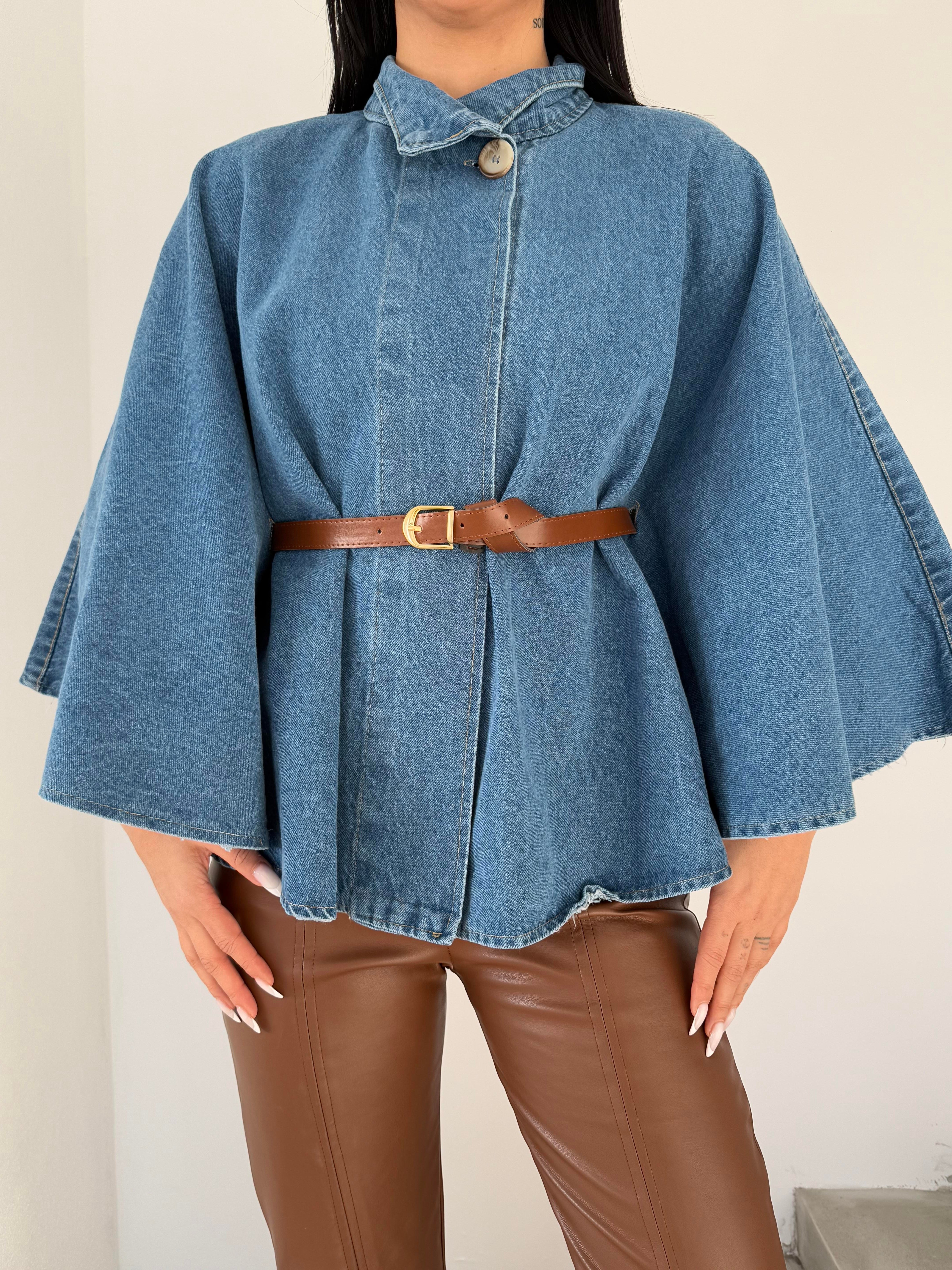 Kemerli Denim Panço