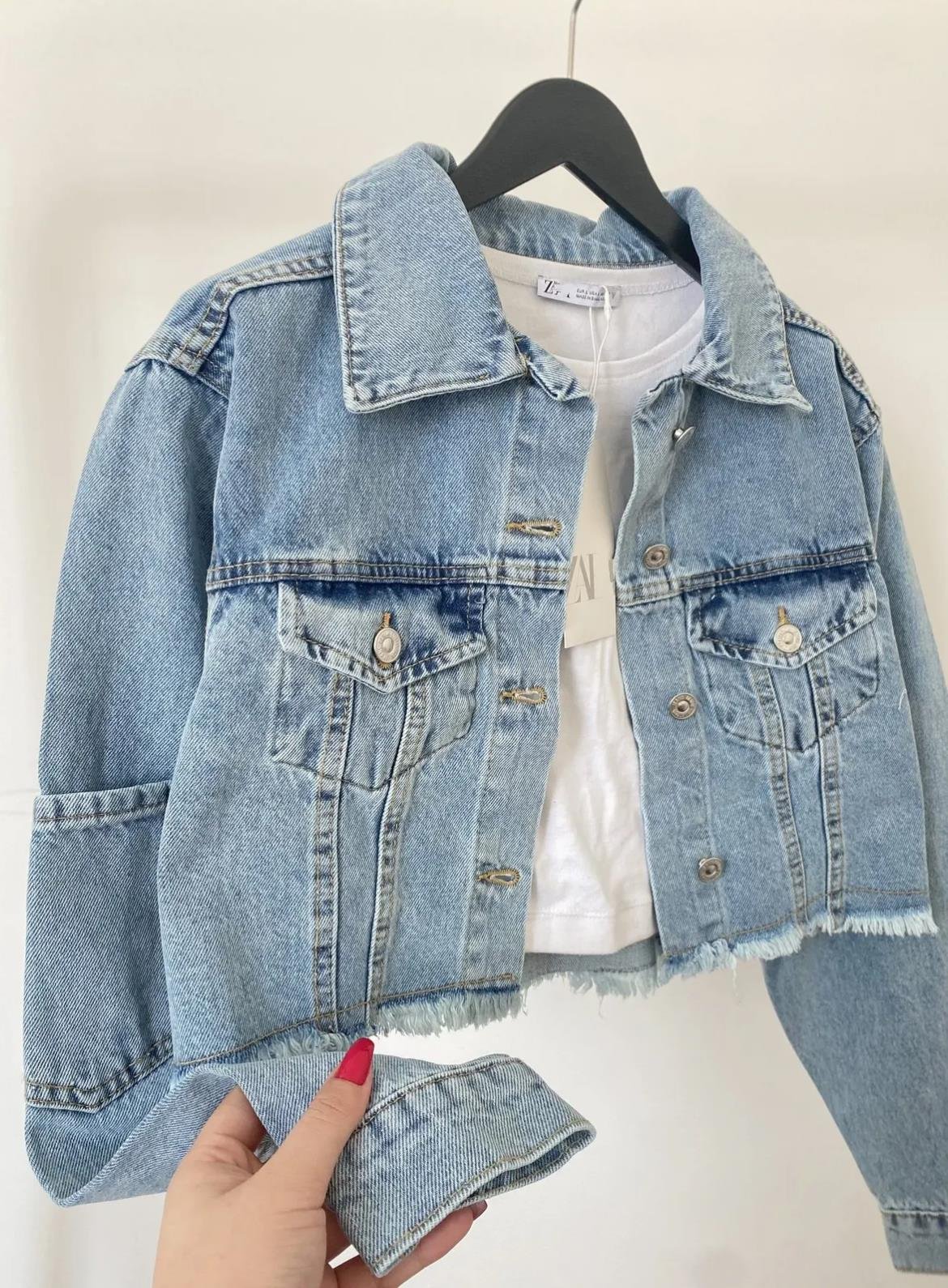 Kolu Cep Denim Ceket
