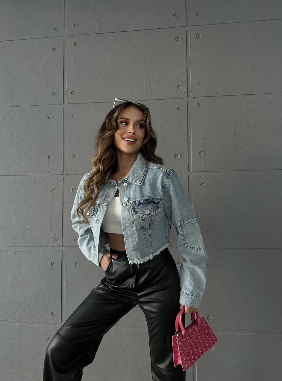 Mavi Kolu Cep Denim Ceket