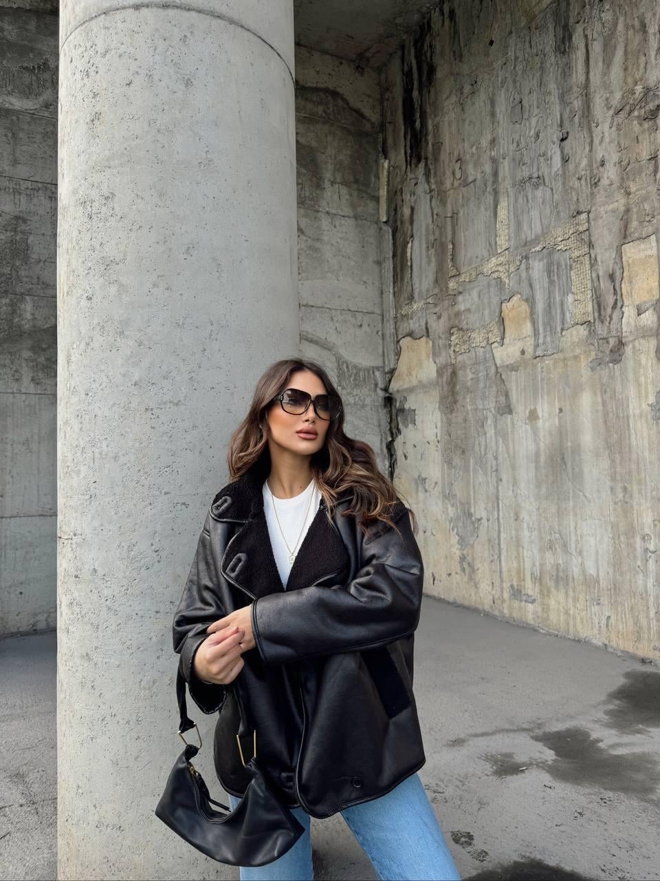 Oversize İçi Yünlü Ceket