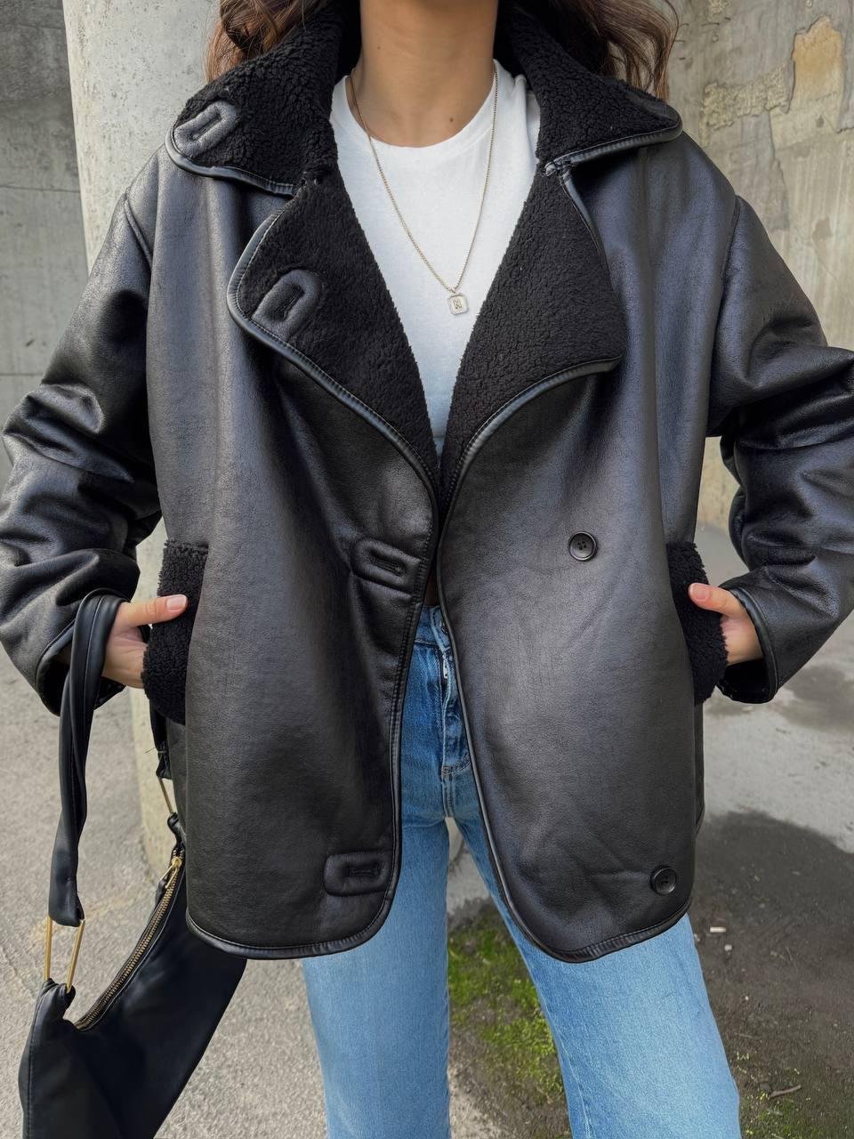 Oversize İçi Yünlü Ceket