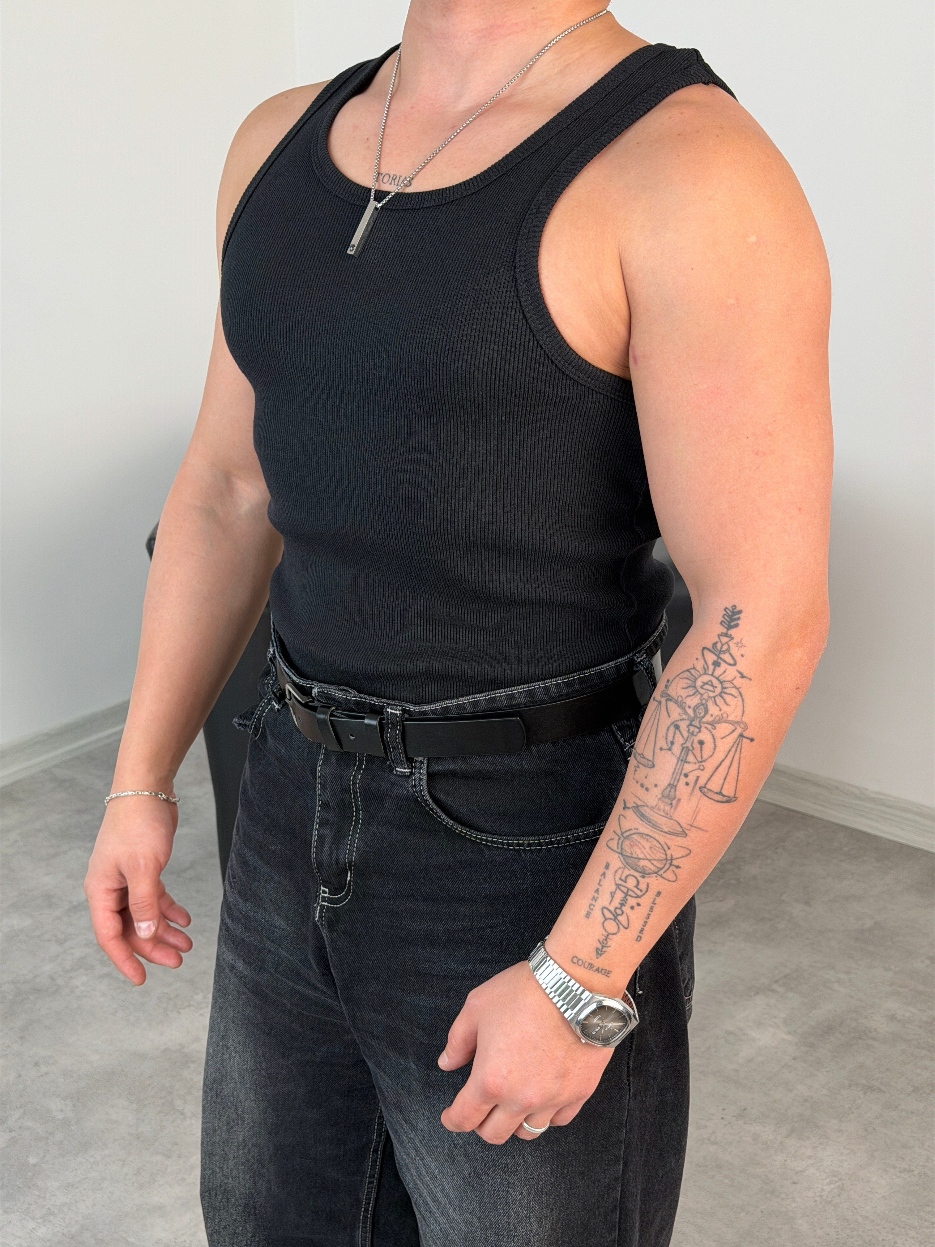 BASİC PAMUK SPOR ATLET SİYAH