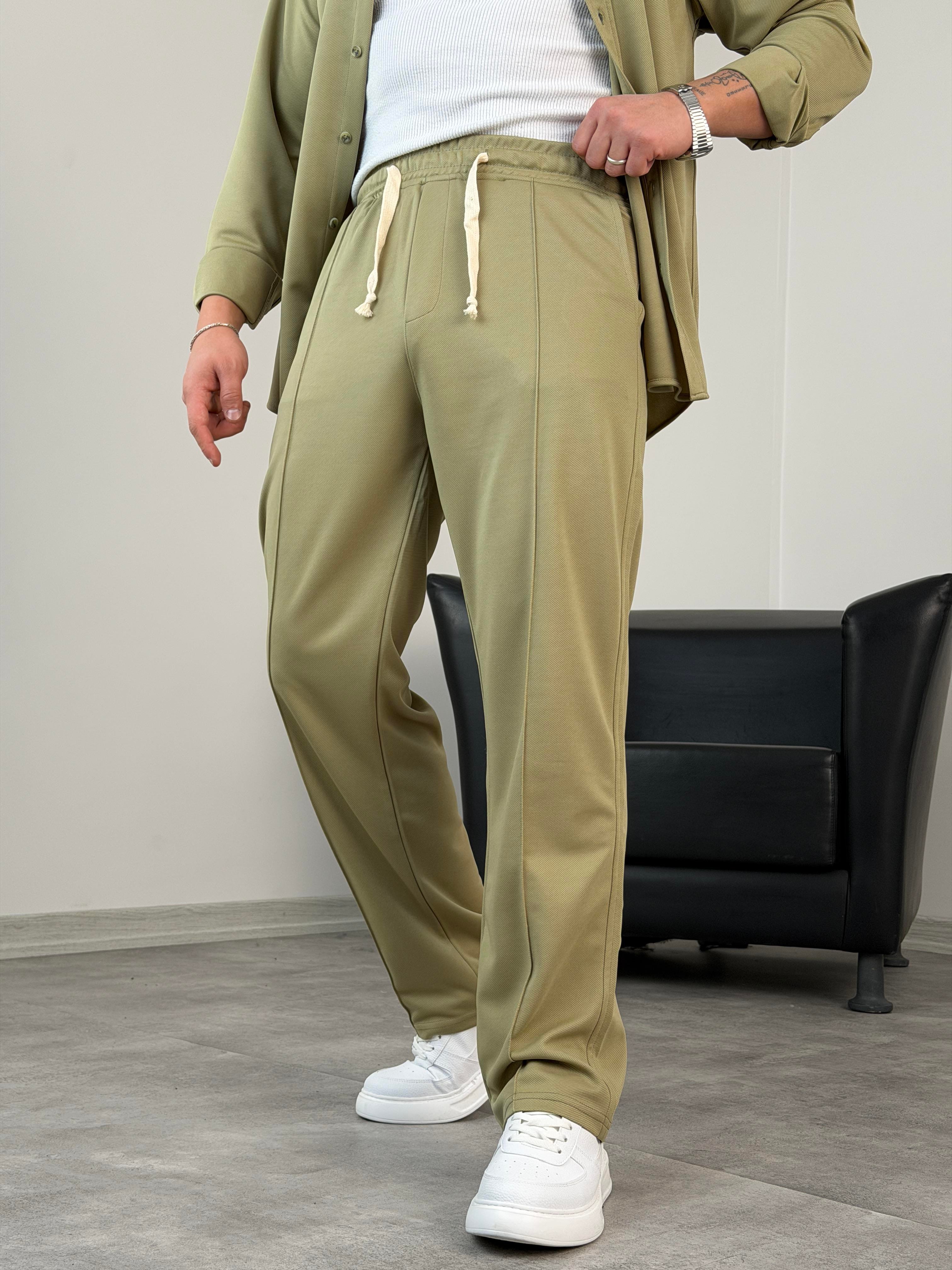 ÇIMA DETALI PREMİUM ÖRME TAKIM YEŞİL