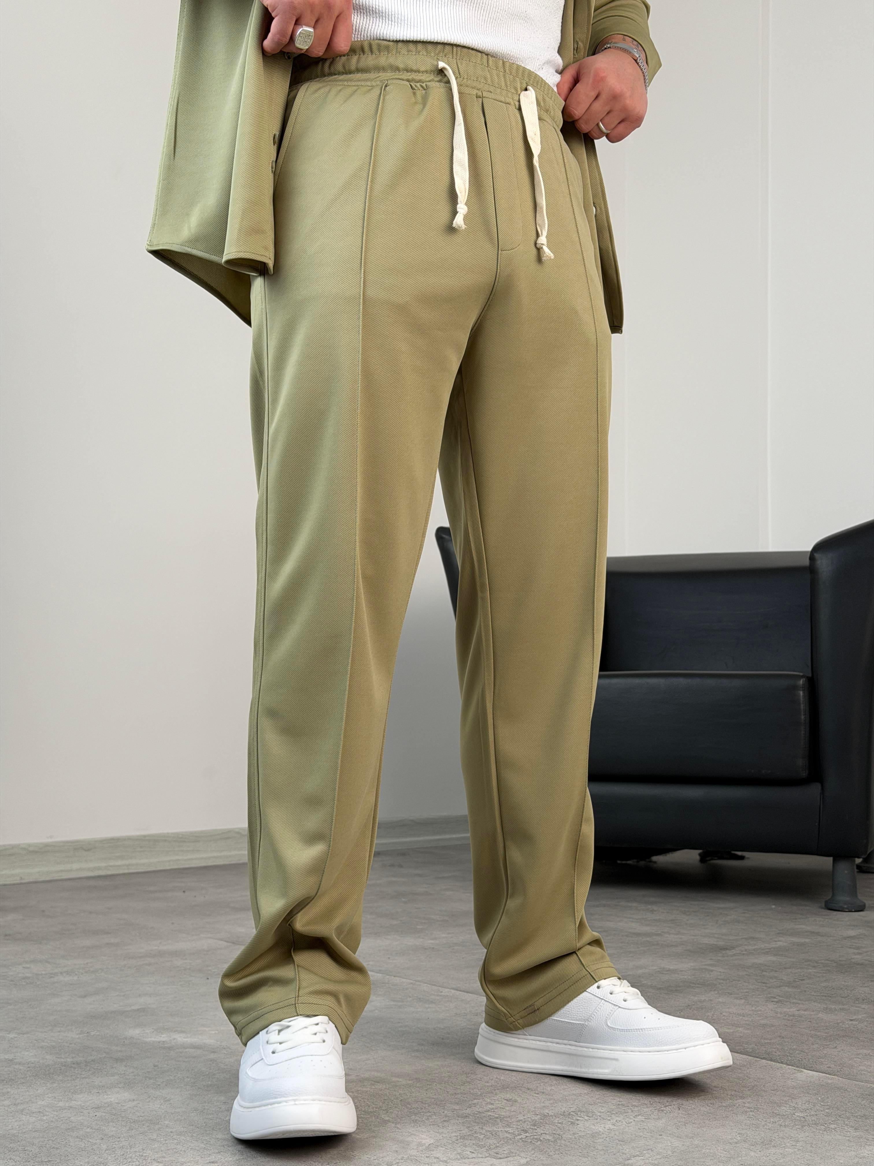 ÇIMA DETALI PREMİUM ÖRME TAKIM YEŞİL