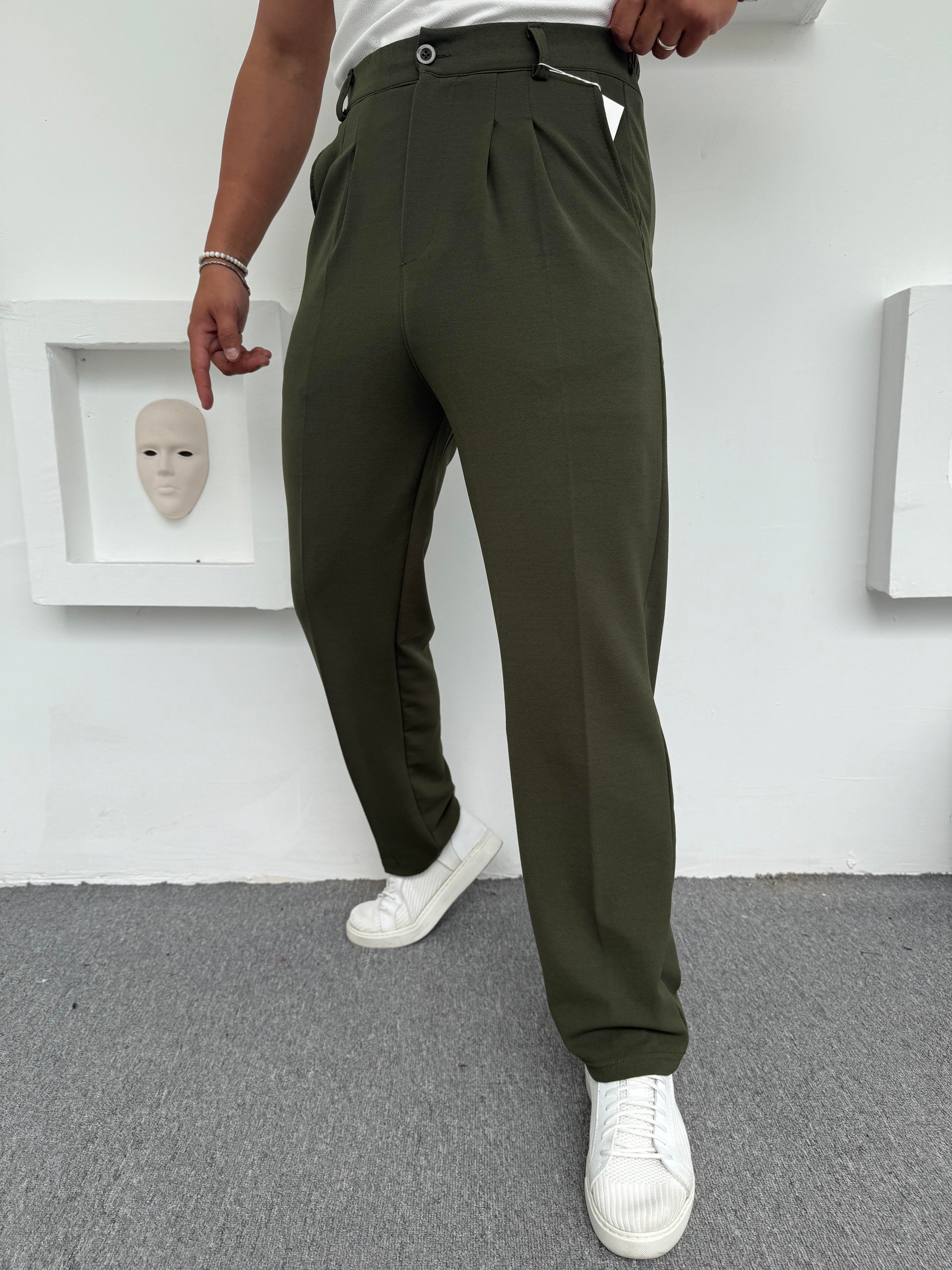 CRAP PİLELİ BAGGY PANTOLON HAKİ YEŞİL