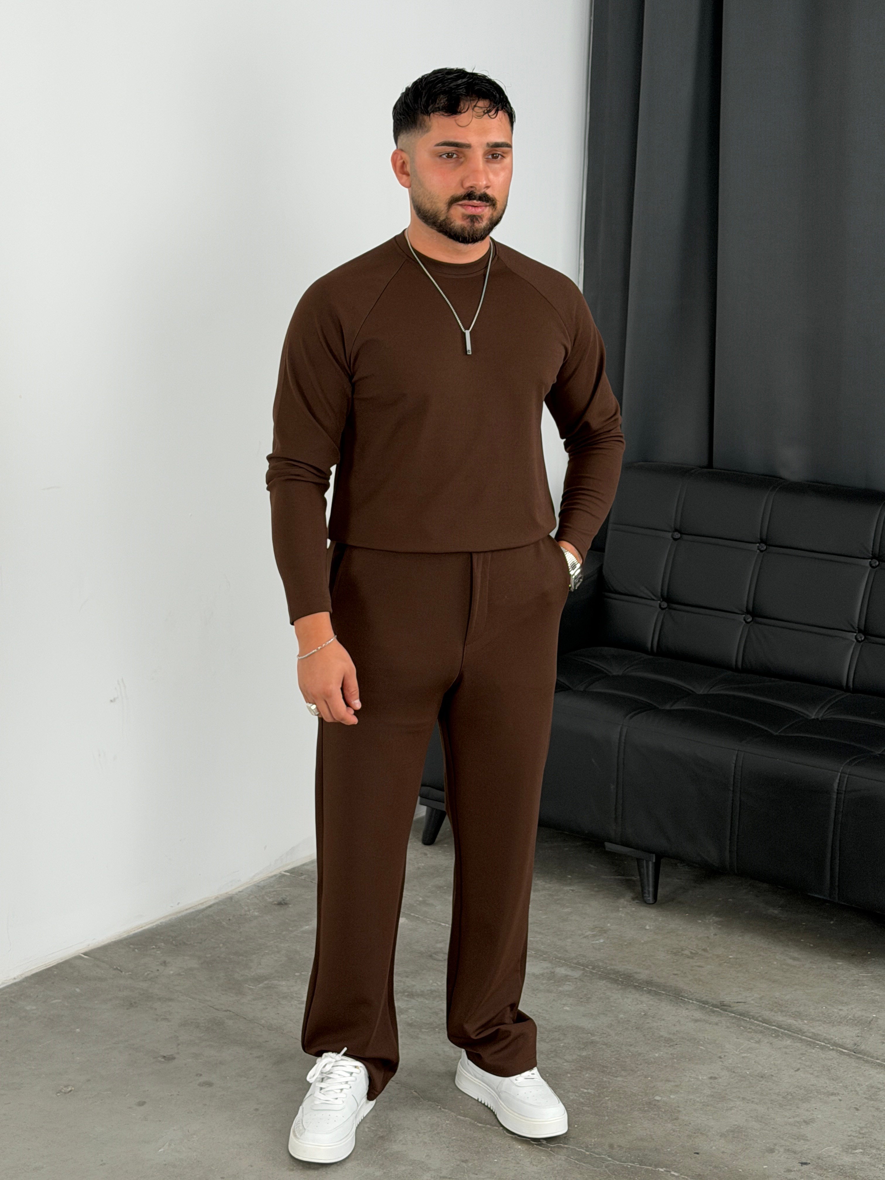 Crap Uzun Kol Basic Takım Acı Kahve