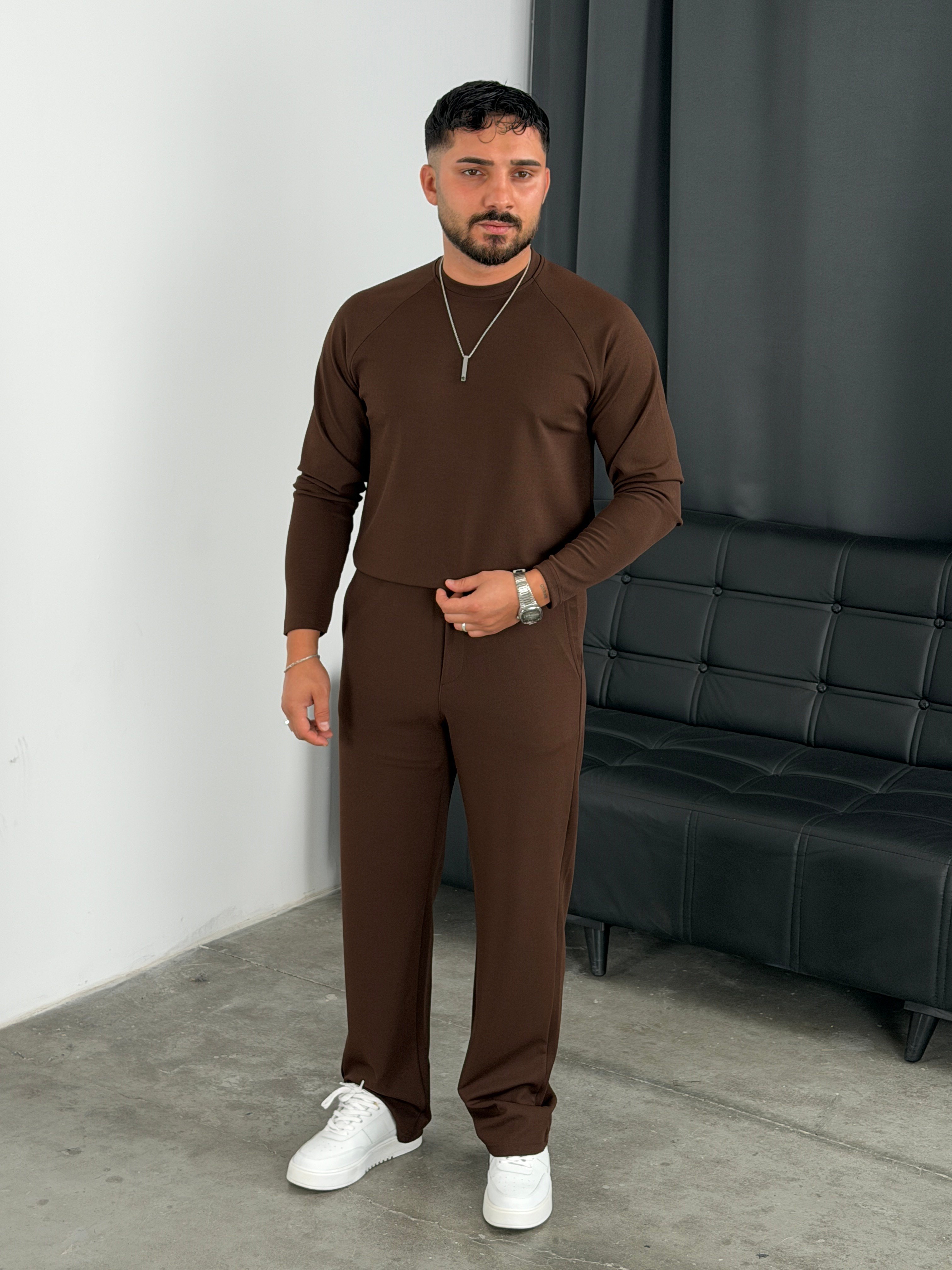 Crap Uzun Kol Basic Takım Acı Kahve