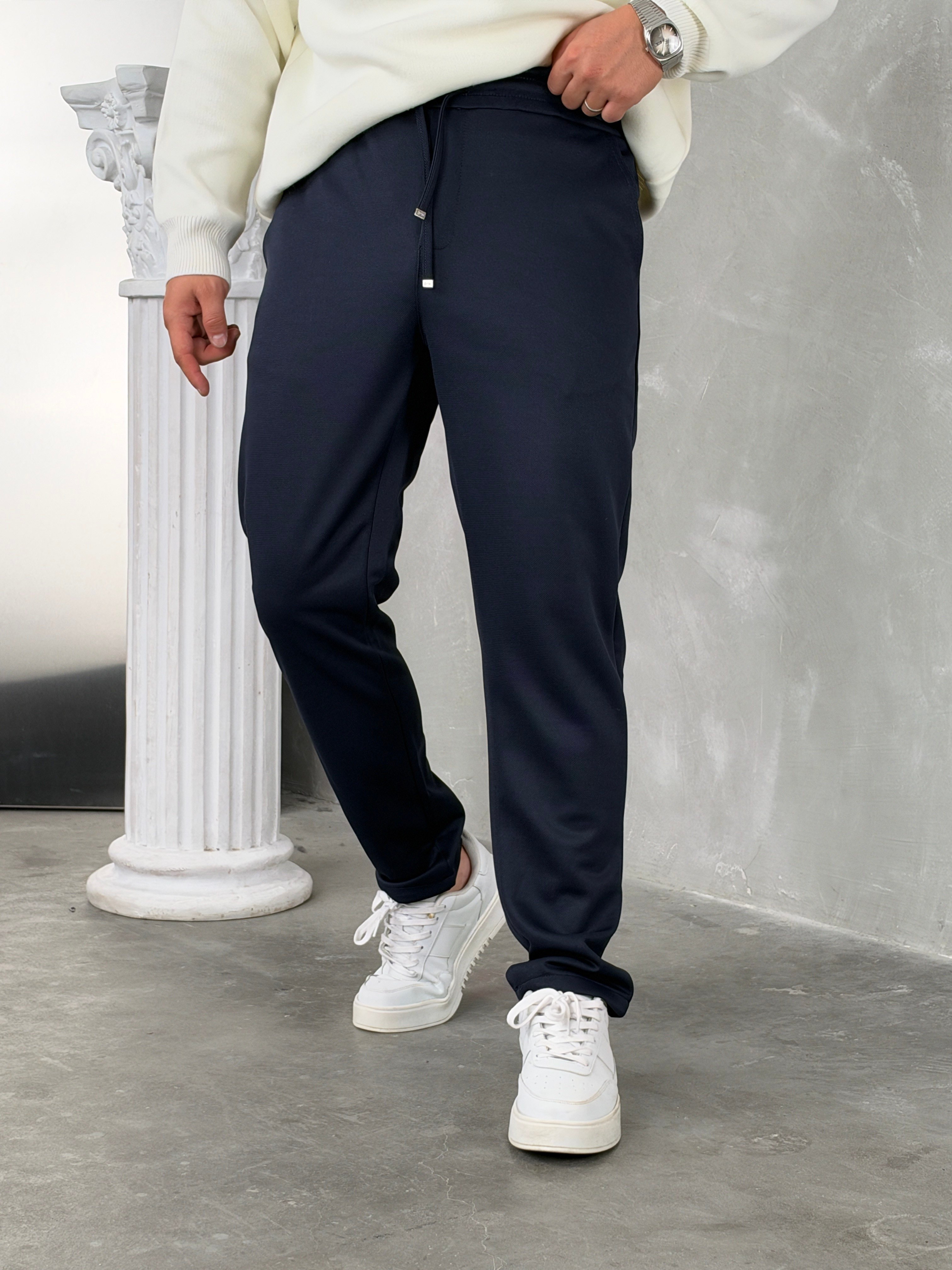 Gramajlı Jogger Pantolon Lacivert