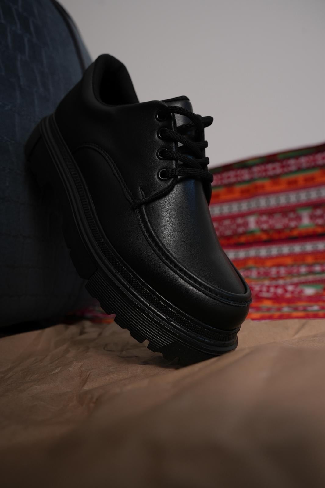 KALIN TABAN B2 MODEL MAT SİYAH AYAKKABI