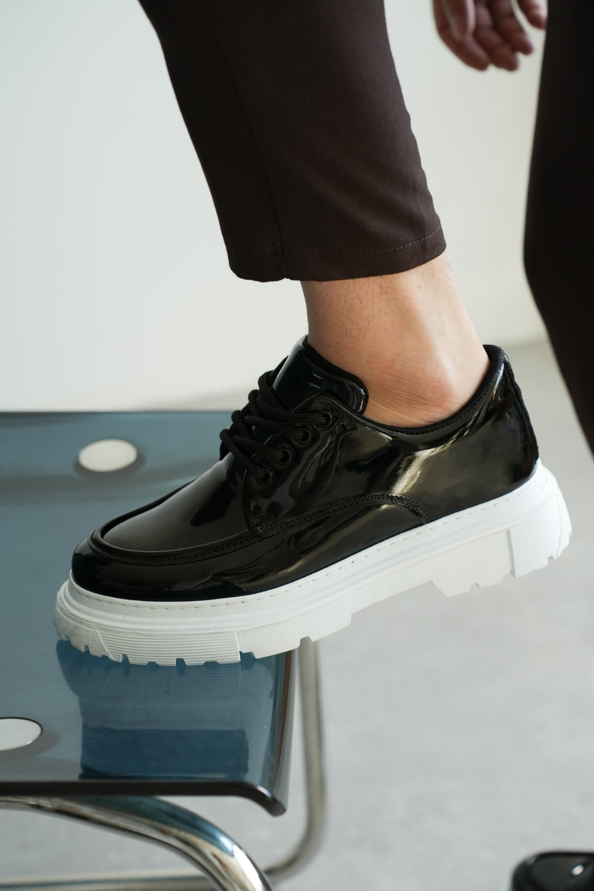 KALIN TABAN B2 MODEL TABAN BEYAZ SİYAH RUGAN AYAKKABI