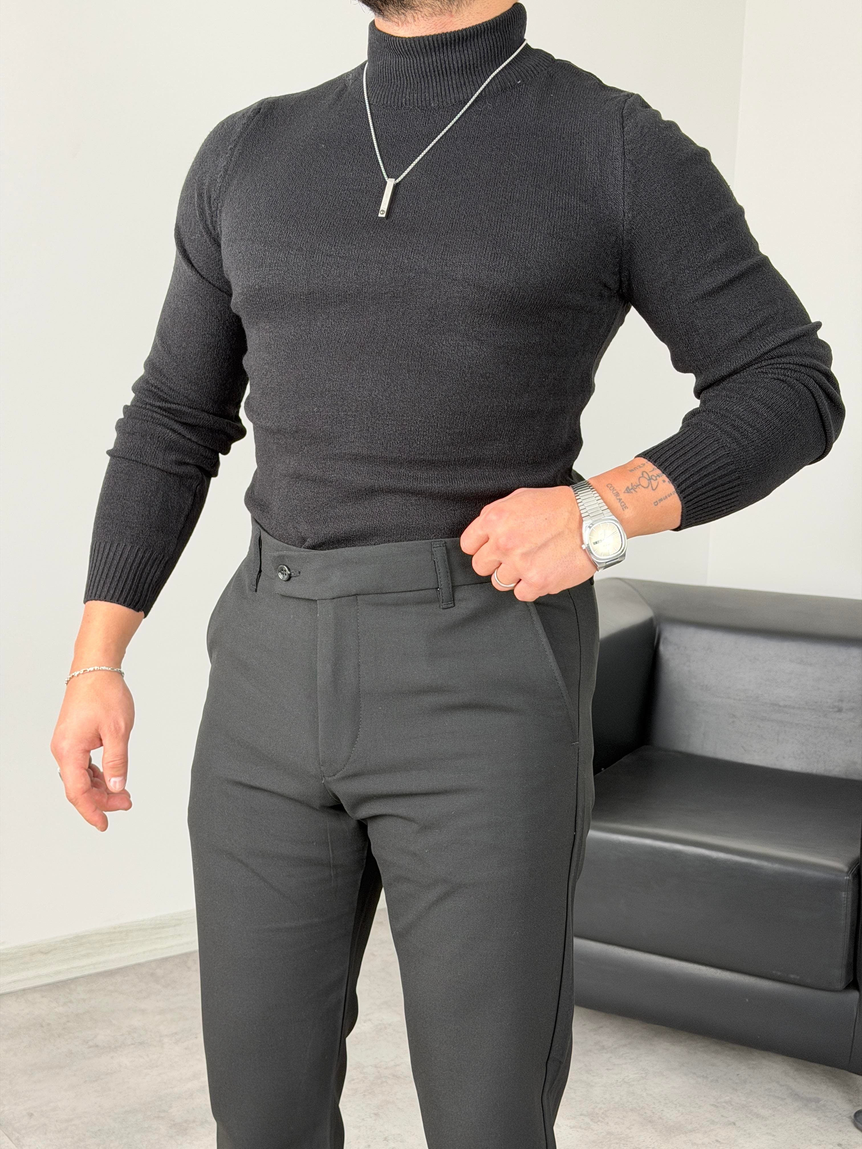 KIŞLIK KLASİK KOMBİNİ SİYAH