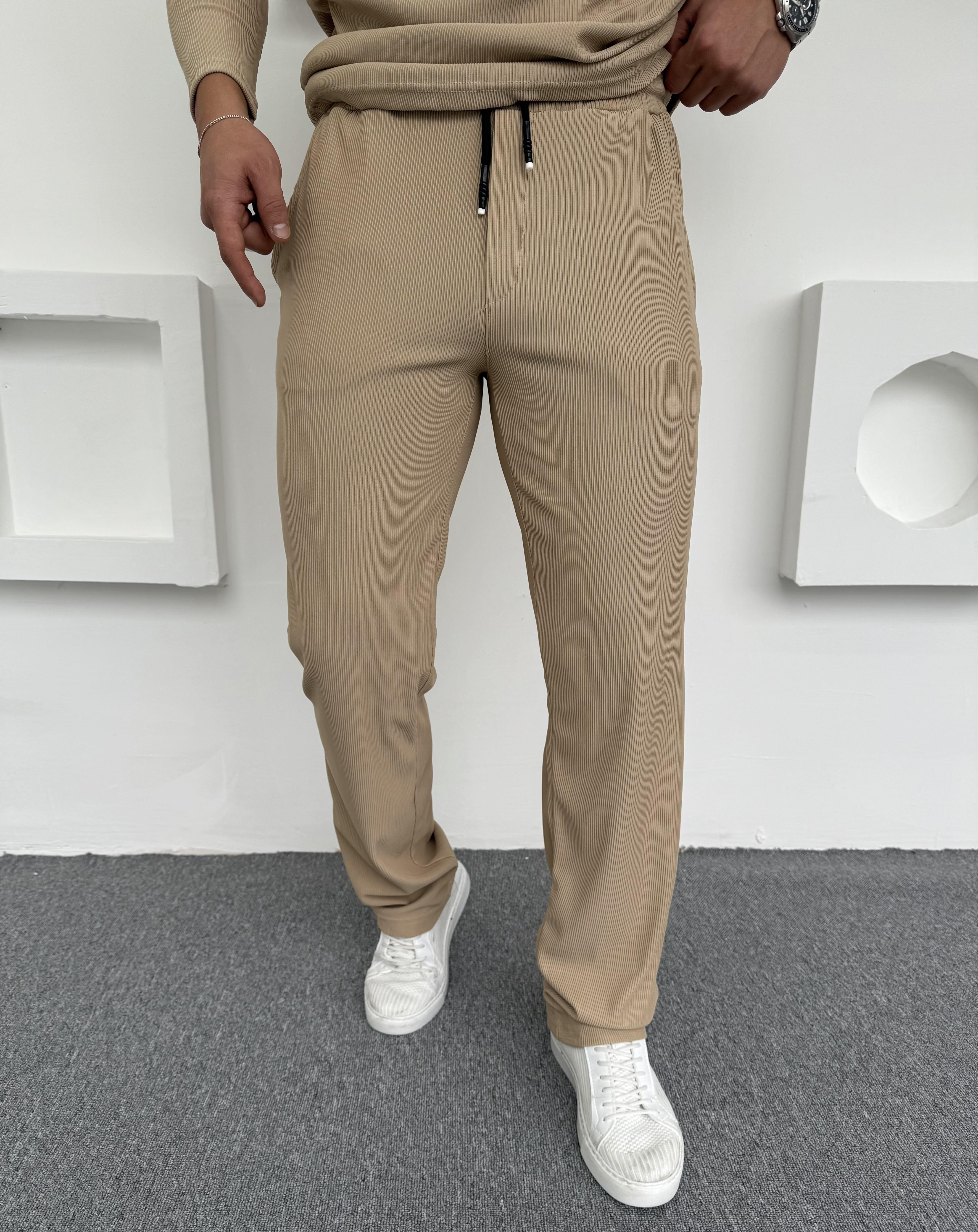 Ottoman Baggy Polo Yaka Takım Bej