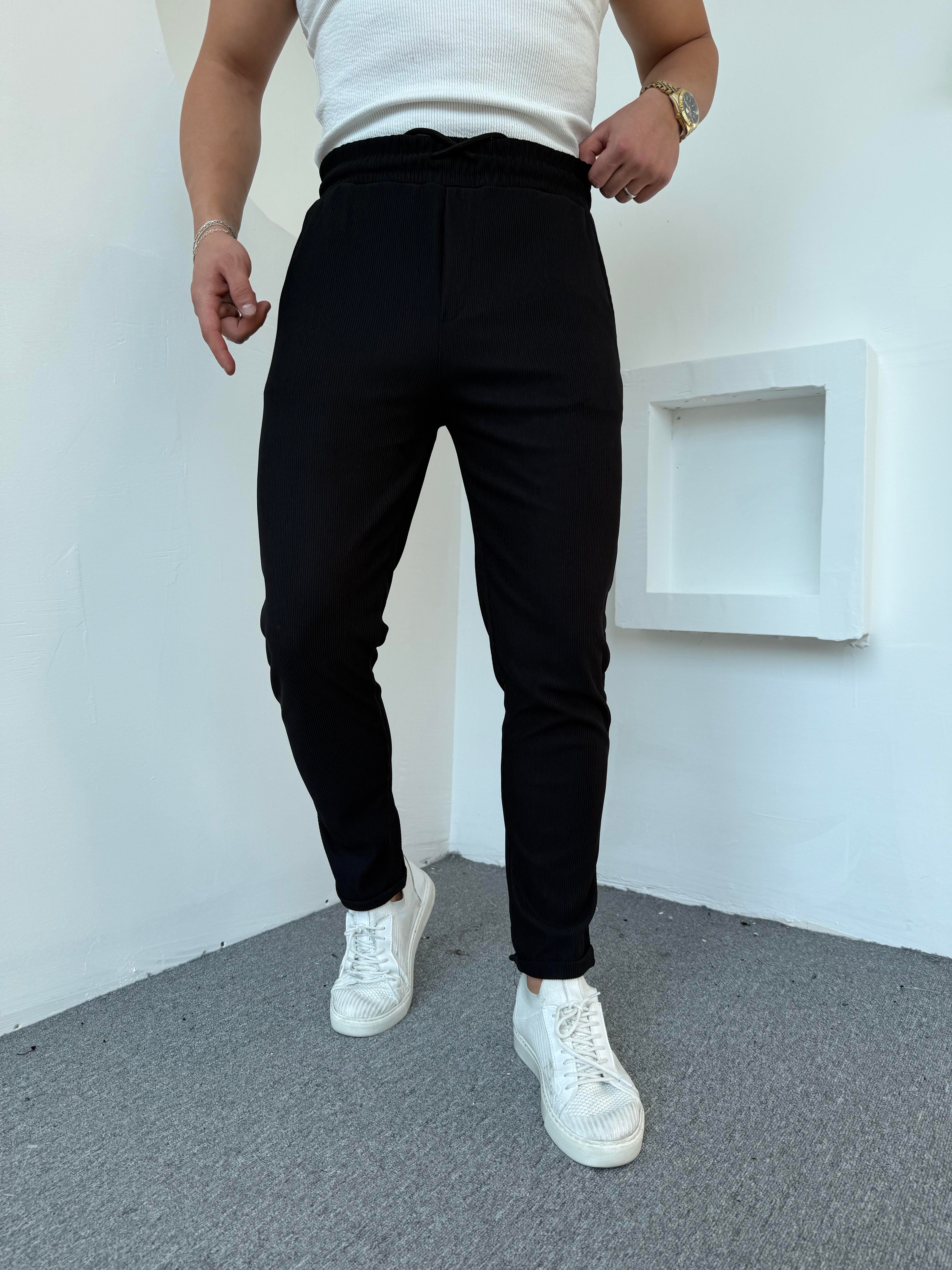 Ottoman Duble Paça Pantolon Siyah