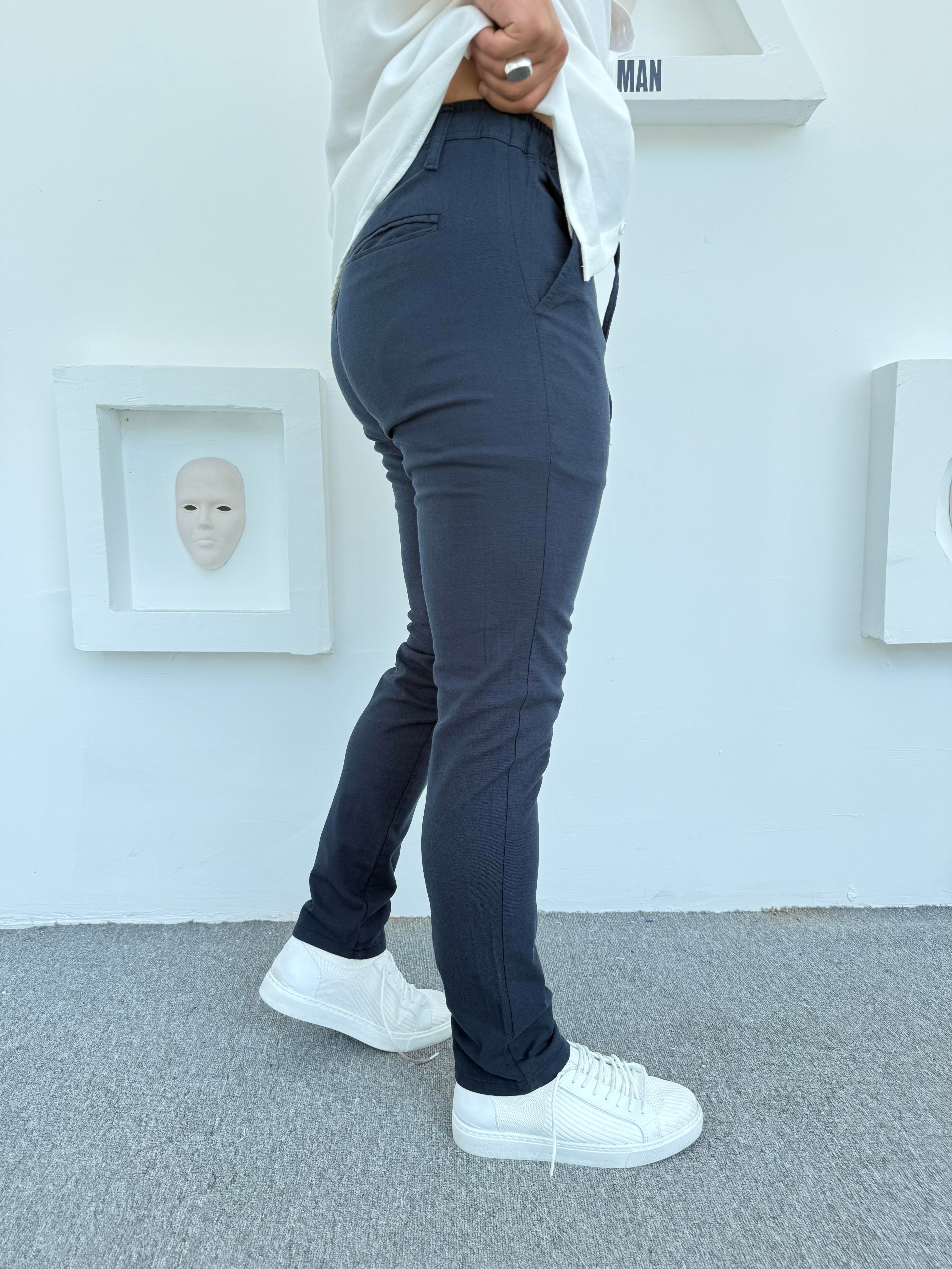 REGULAR KALIP KETEN PANTOLON LACİVERT