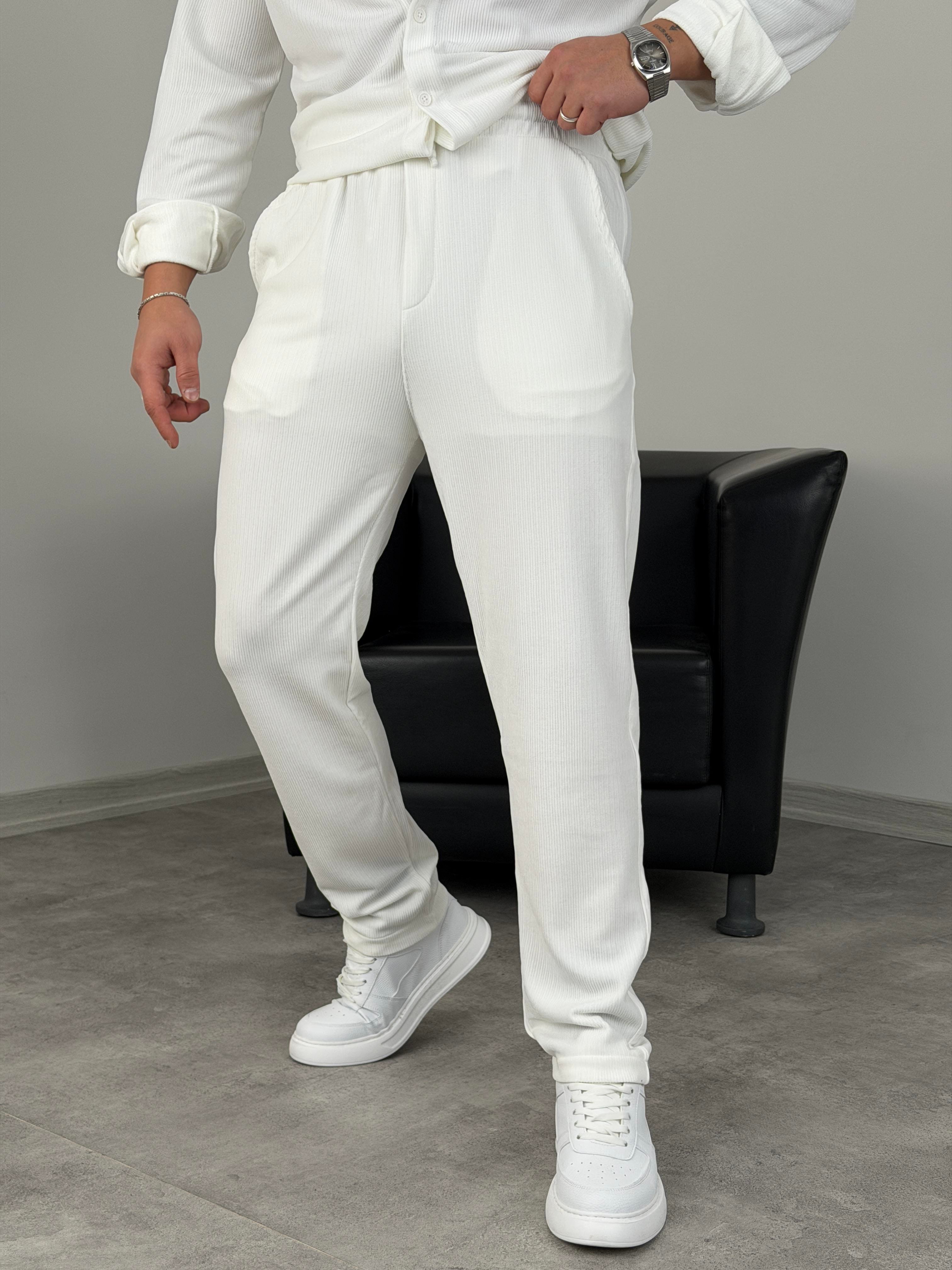 REGULAR KALIP PREMİUM GÖMLEKLİ TAKIM BEYAZ