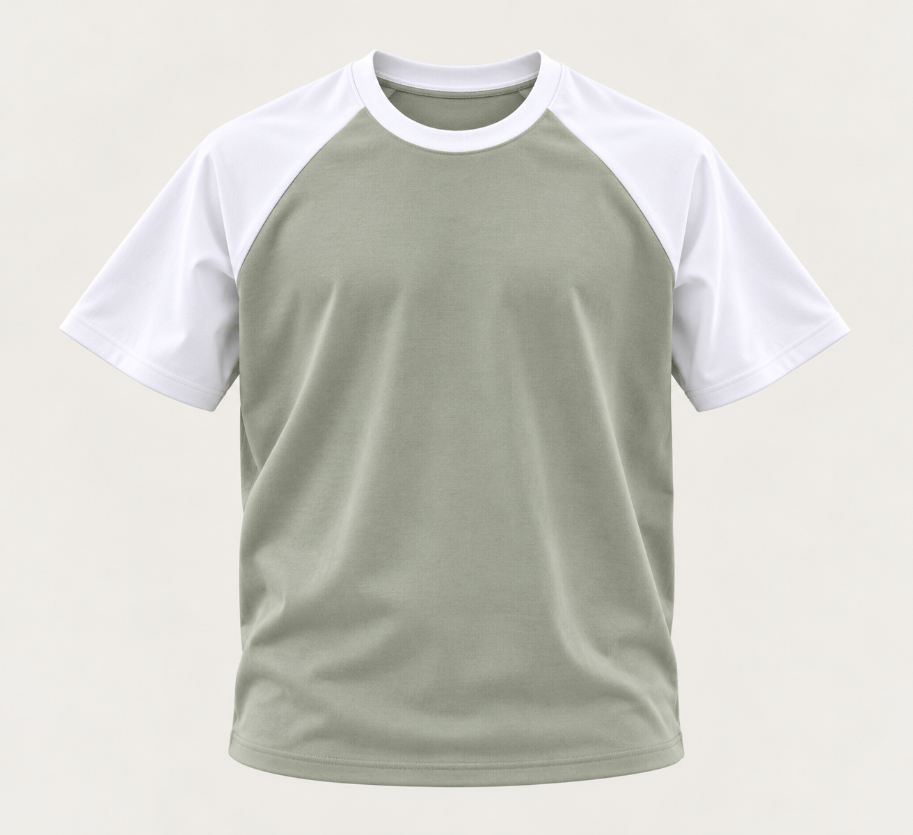 U8 Çift Renk Reglankol Ottoman Tshirt Su Yeşili