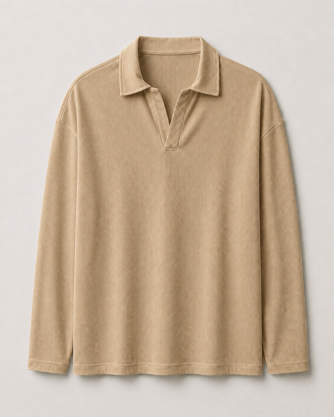 Yarım Oversize Fitilli Hemşire Yaka Krem