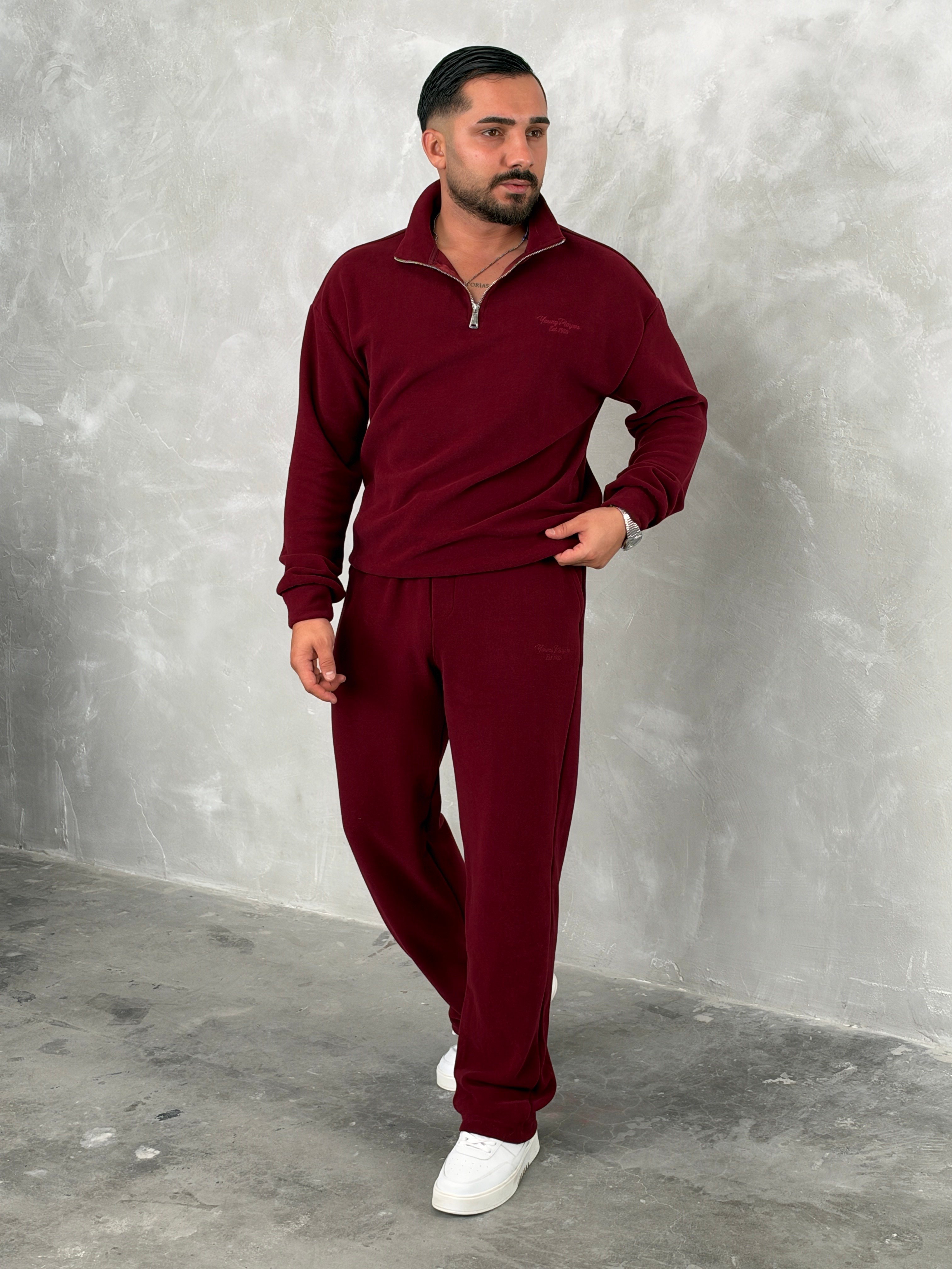 Yüksek Kalite Nakışlı Premium Takım Bordo