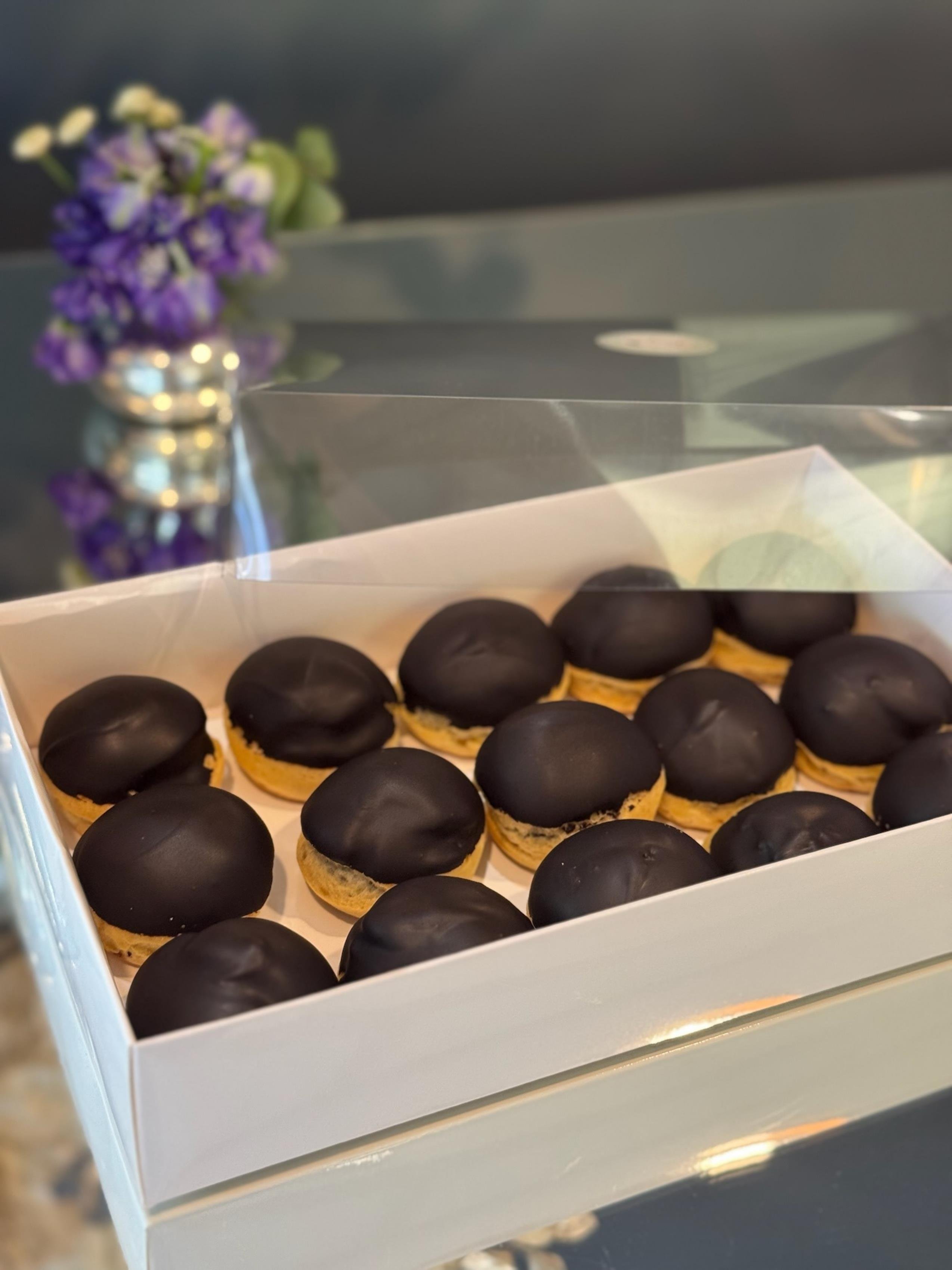 Bitter Çikolatalı & Kahveli Profiterol (Choux) Topları (15 Adet) 