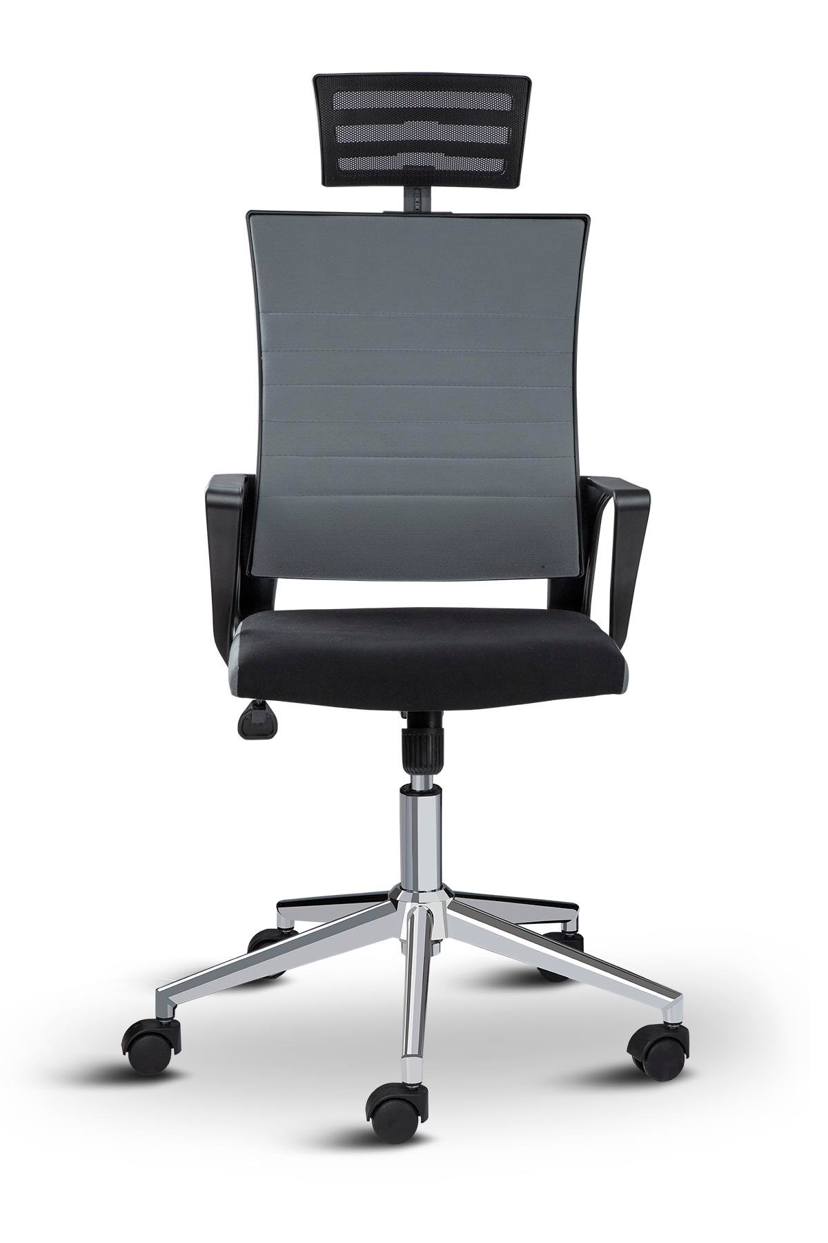 Asbir Mobilya Rigel Başlıklı Metal Ayaklı Çalışma Koltuğu Ofis Sandalyesi