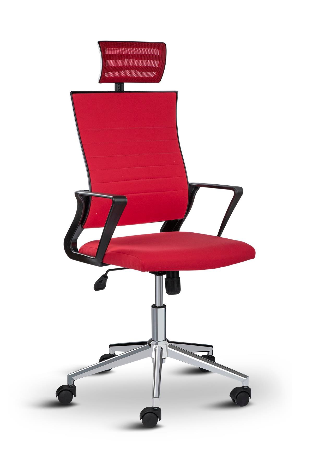 Asbir Mobilya Rigel Başlıklı Metal Ayaklı Çalışma Koltuğu Ofis Sandalyesi