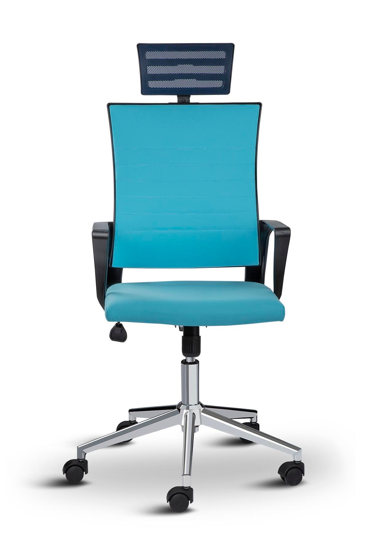 Asbir Mobilya Rigel Başlıklı Metal Ayaklı Çalışma Koltuğu Ofis Sandalyesi