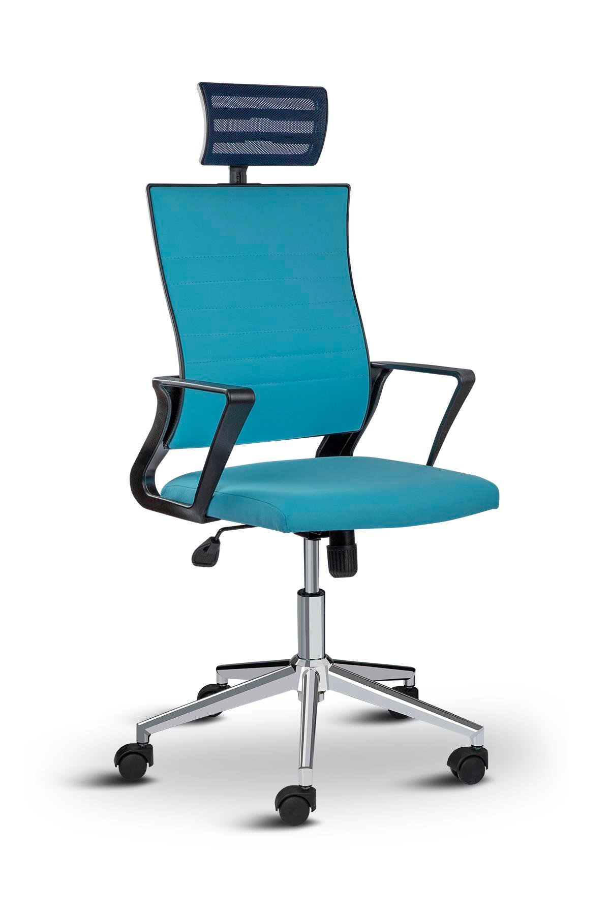 Asbir Mobilya Rigel Başlıklı Metal Ayaklı Çalışma Koltuğu Ofis Sandalyesi