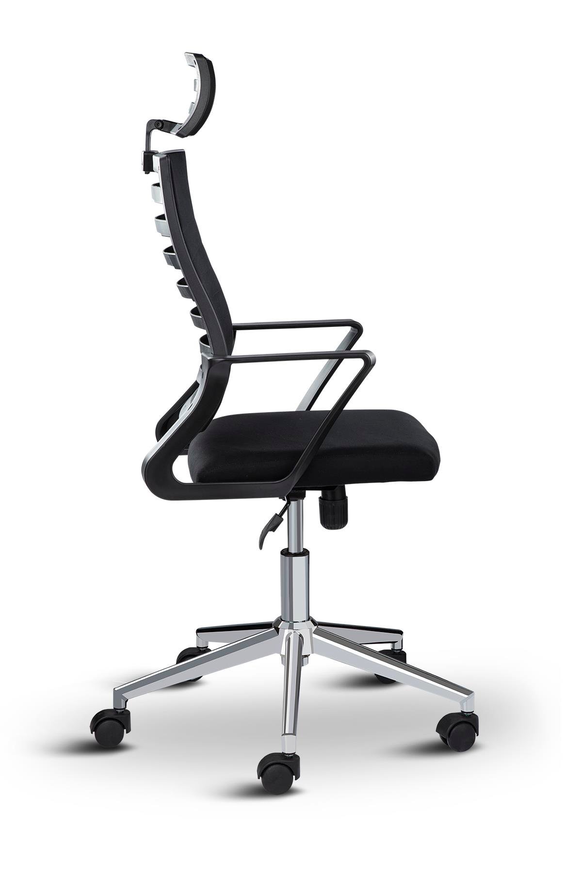 Asbir Mobilya Rigel Başlıklı Metal Ayaklı Çalışma Koltuğu Ofis Sandalyesi