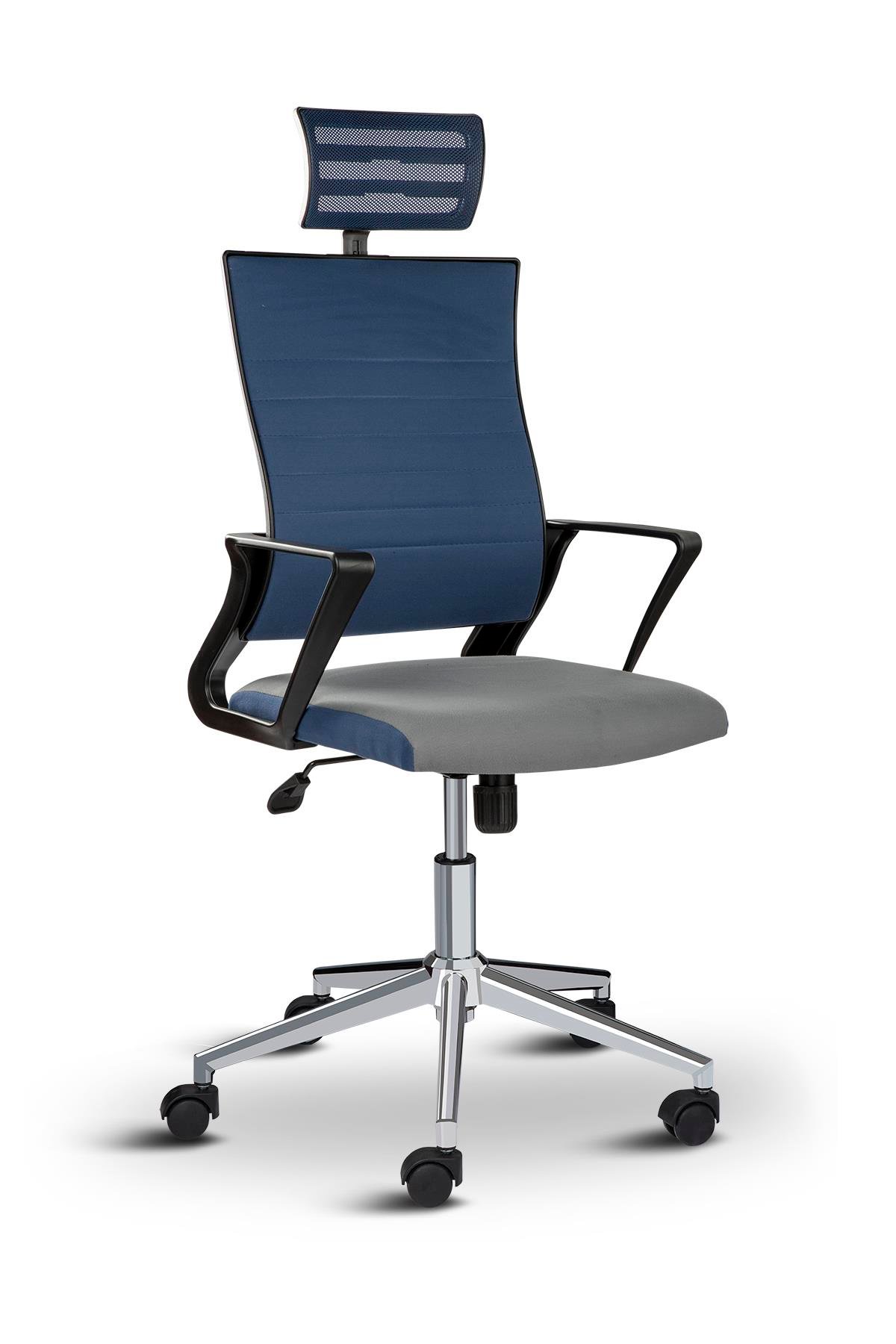 Asbir Mobilya Rigel Başlıklı Metal Ayaklı Çalışma Koltuğu Ofis Sandalyesi