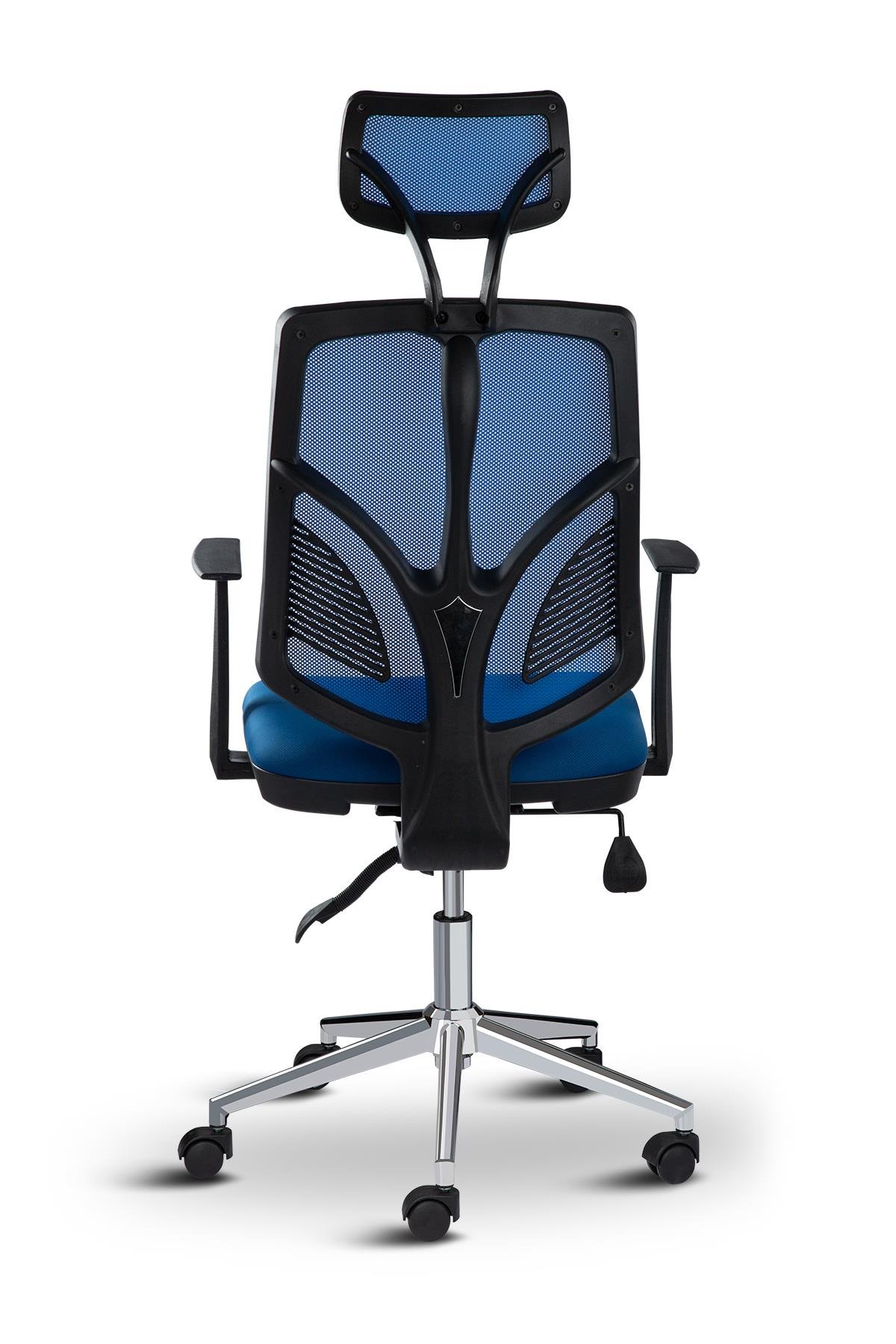 Asbir Mobilya Venedik Plus 50300 Fileli Başlıklı Yönetici Ofis Koltuğu Çalışma Koltuğu