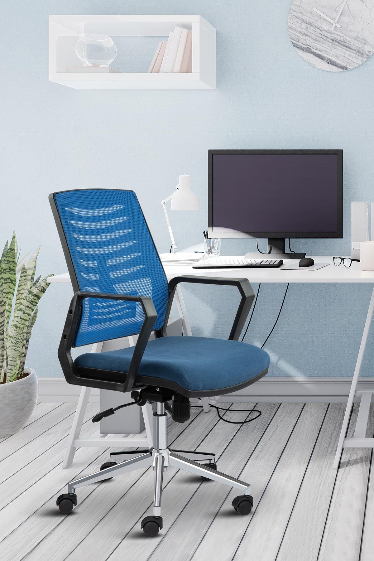 Asbir Mobilya Metis Metal Ayaklı Çalışma Koltuğu Ofis Sandalyesi  Bilgisayar Koltuğu