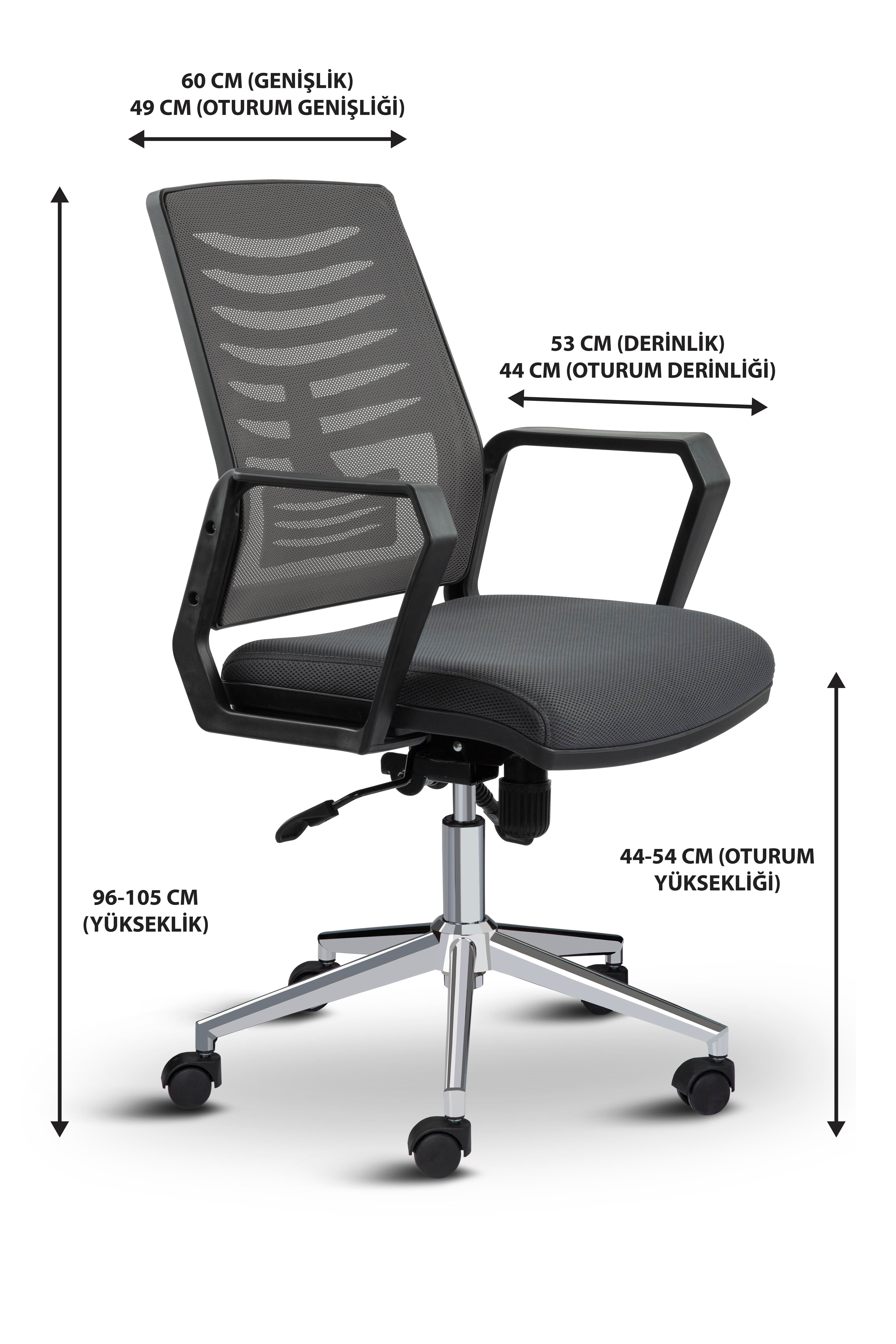 Asbir Mobilya Metis Metal Ayaklı Çalışma Koltuğu Ofis Sandalyesi  Bilgisayar Koltuğu