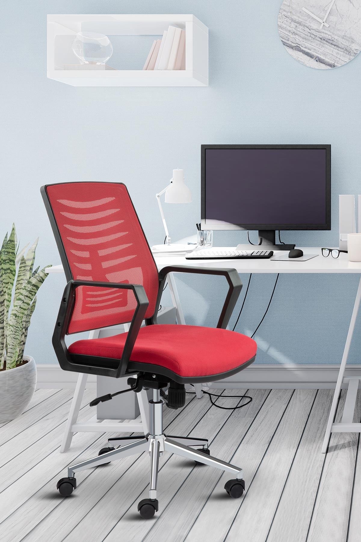 Asbir Mobilya Metis Metal Ayaklı Çalışma Koltuğu Ofis Sandalyesi  Bilgisayar Koltuğu