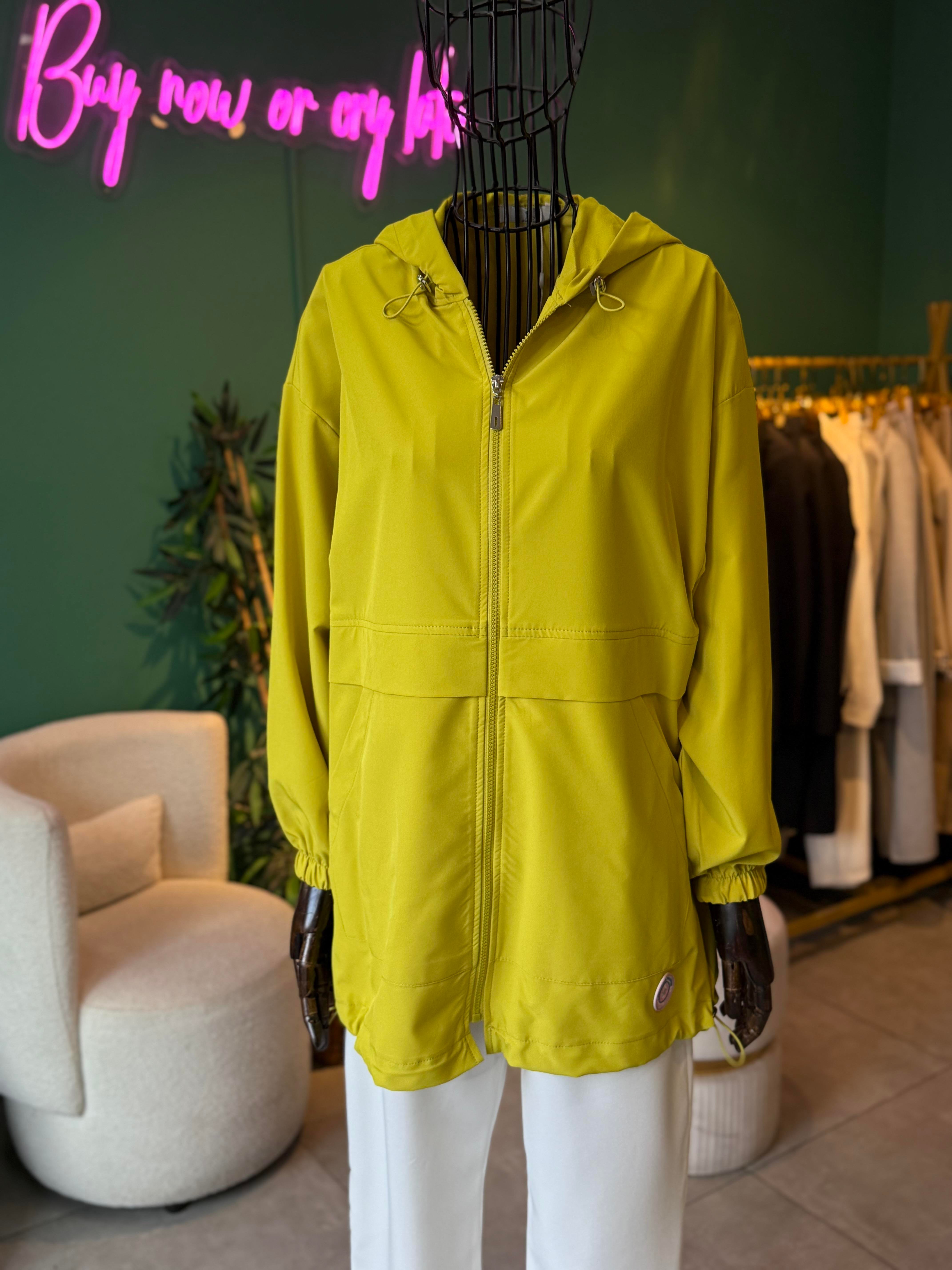 Aller Detaylı Oversize Lime Bomber Ceket