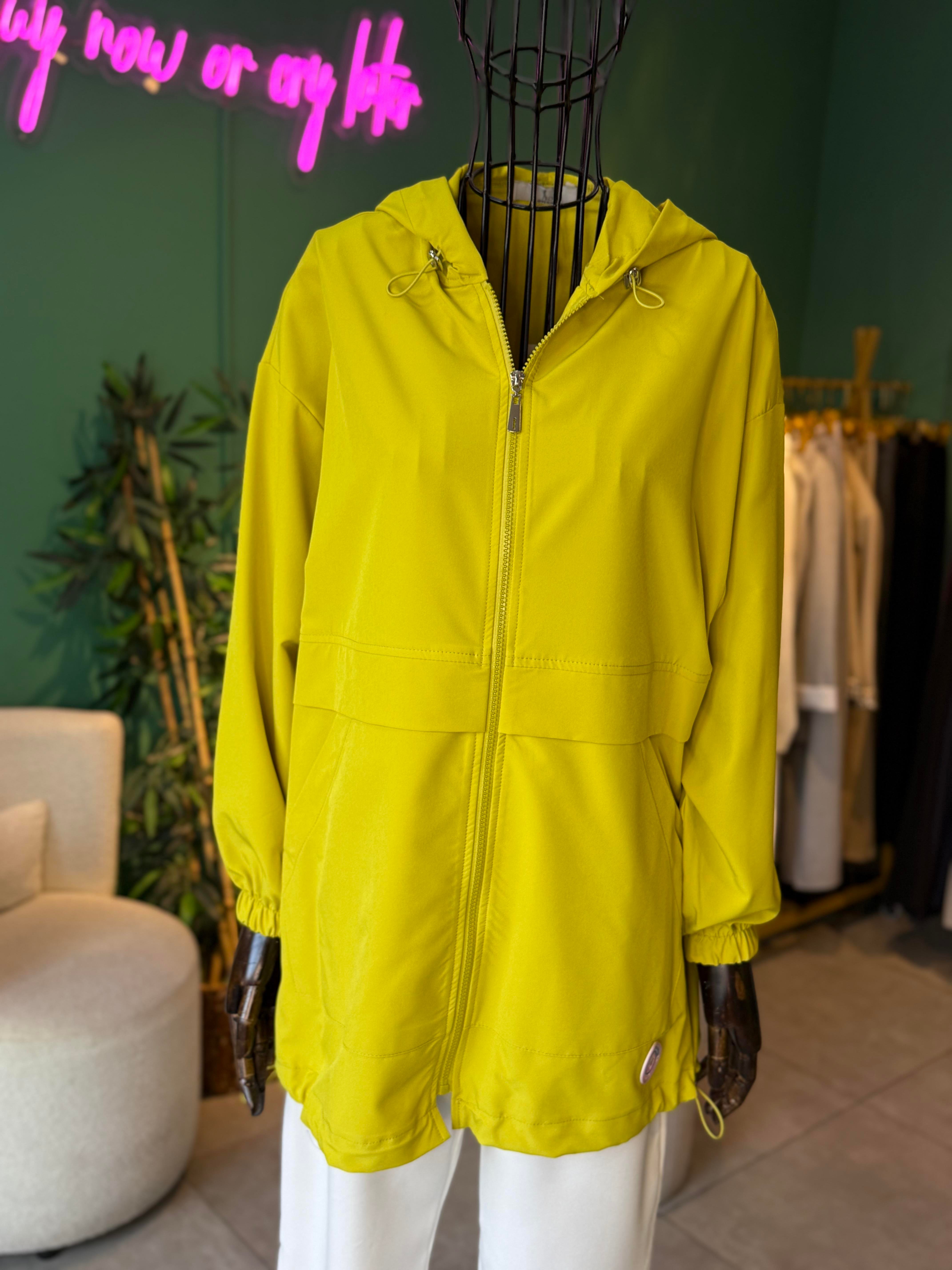 Aller Detaylı Oversize Lime Bomber Ceket