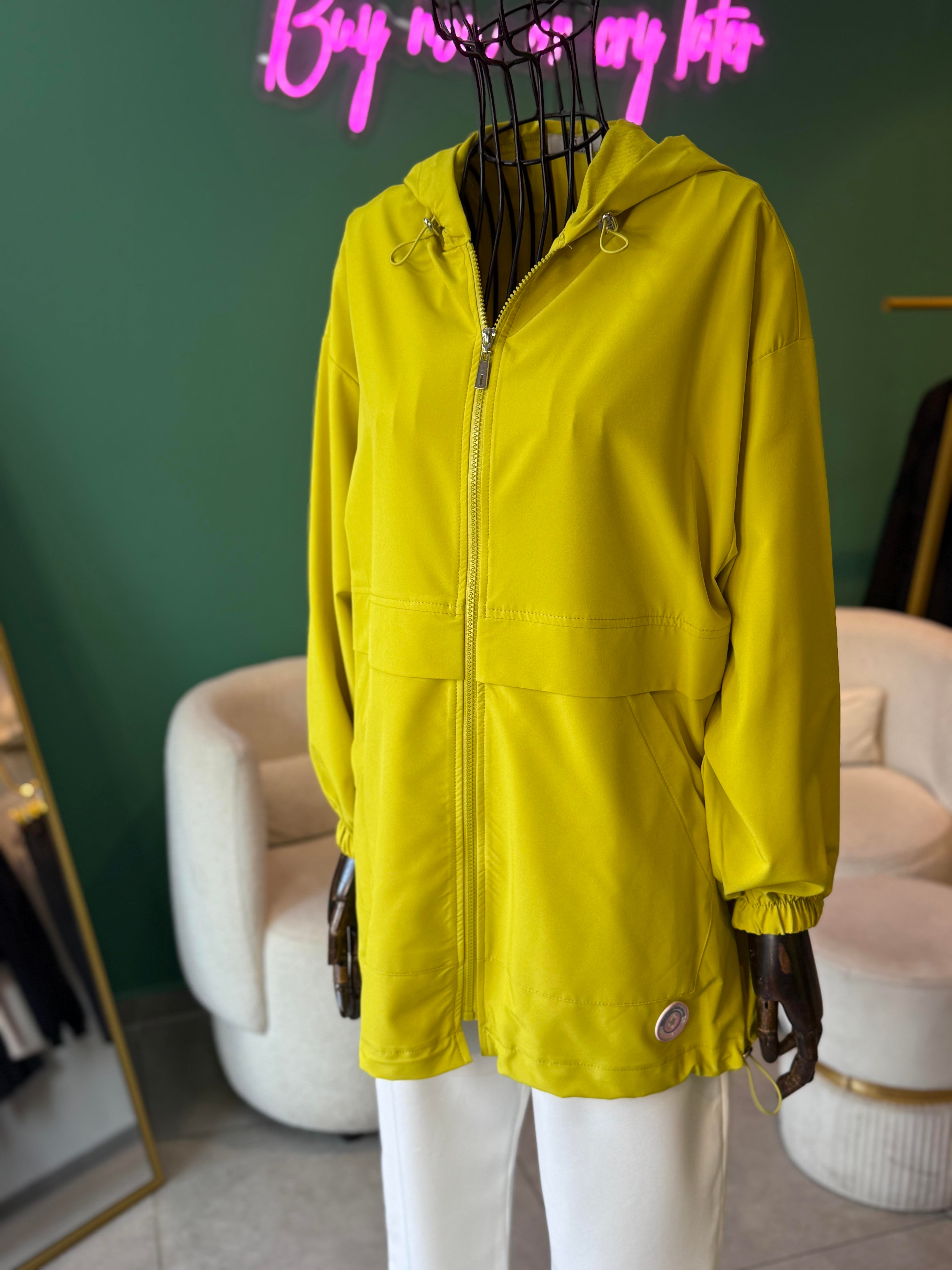 Aller Detaylı Oversize Lime Bomber Ceket