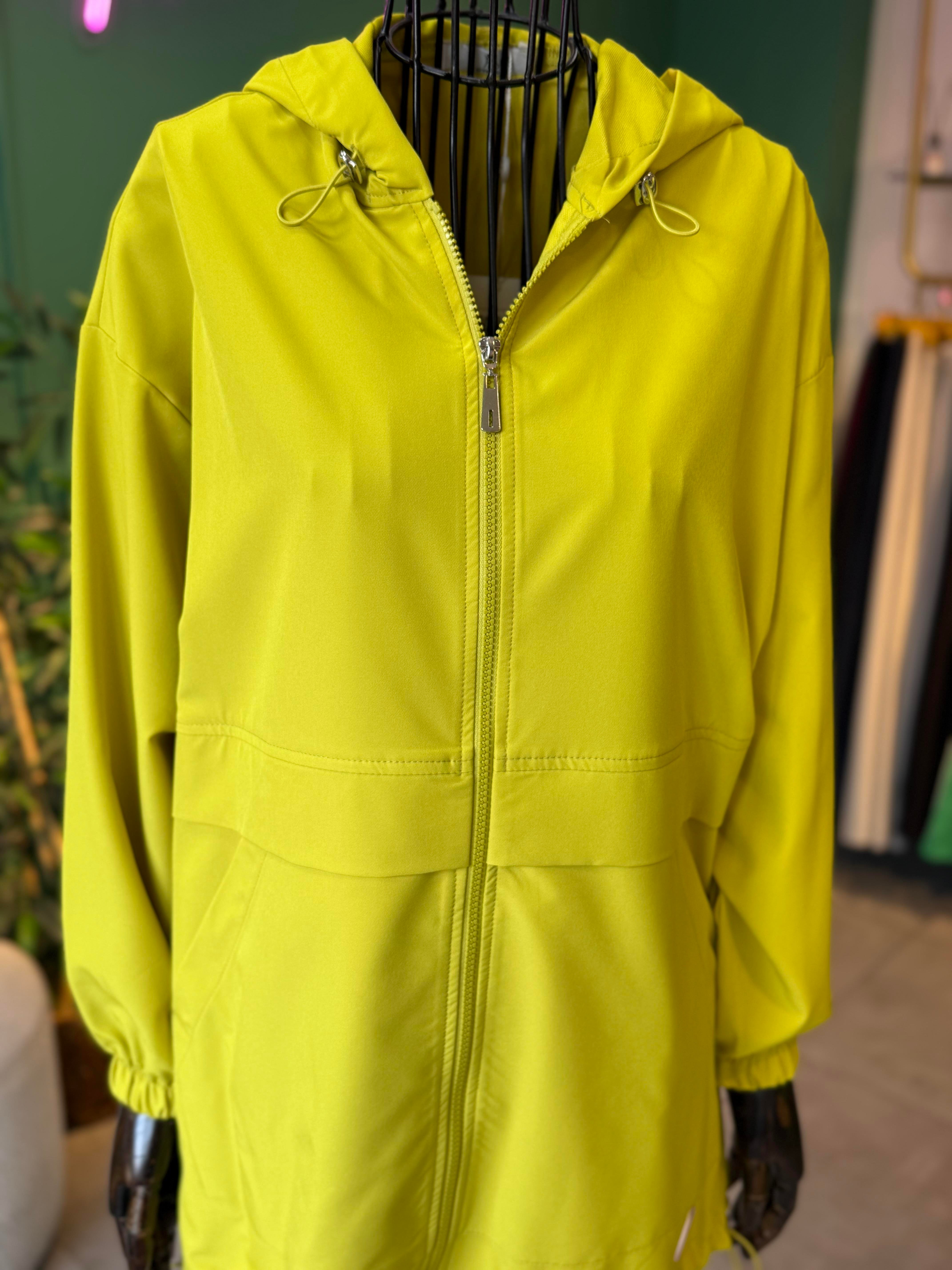 Aller Detaylı Oversize Lime Bomber Ceket