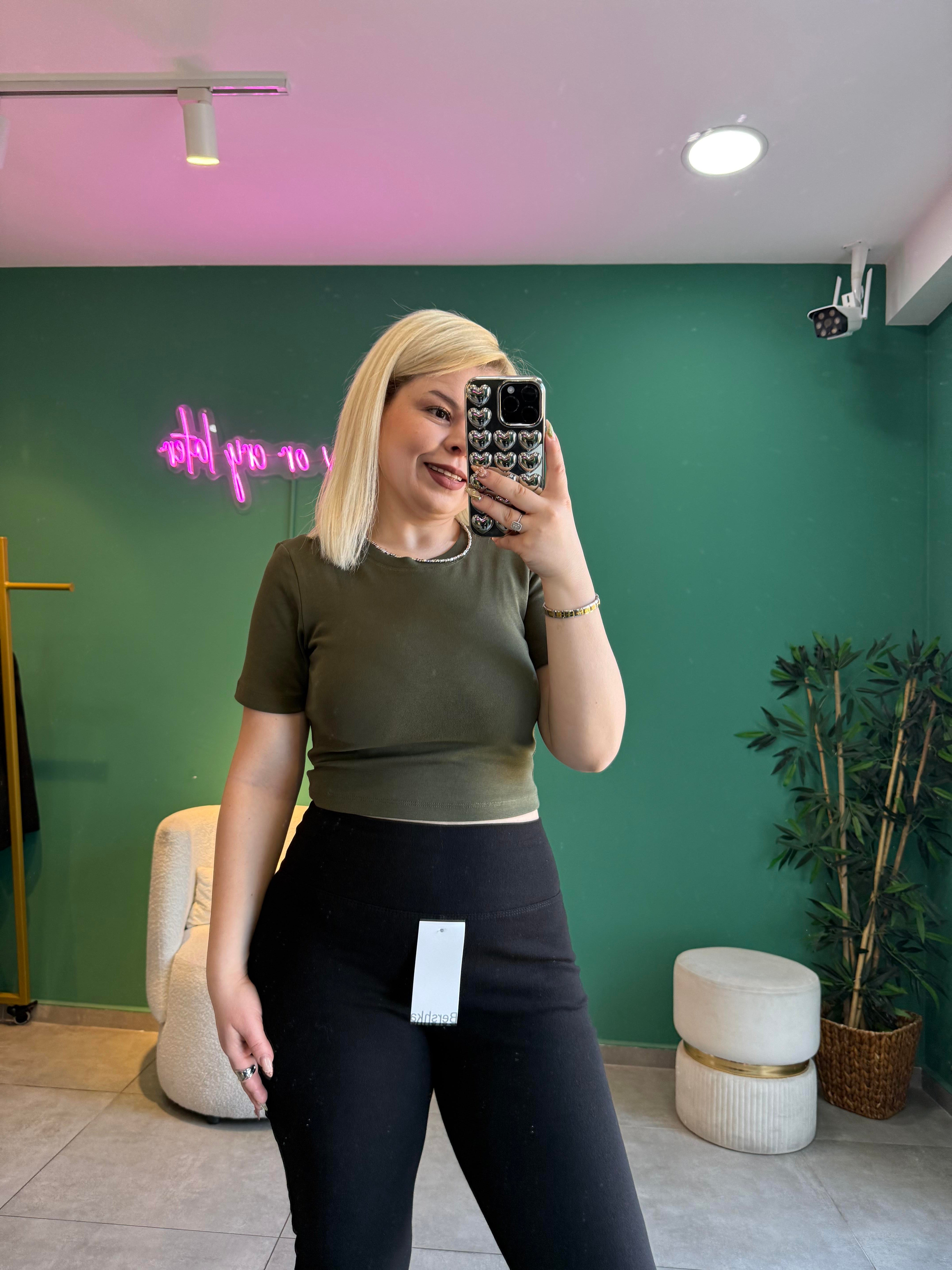 Bershk* Siyah İspanyol Paça Tayt