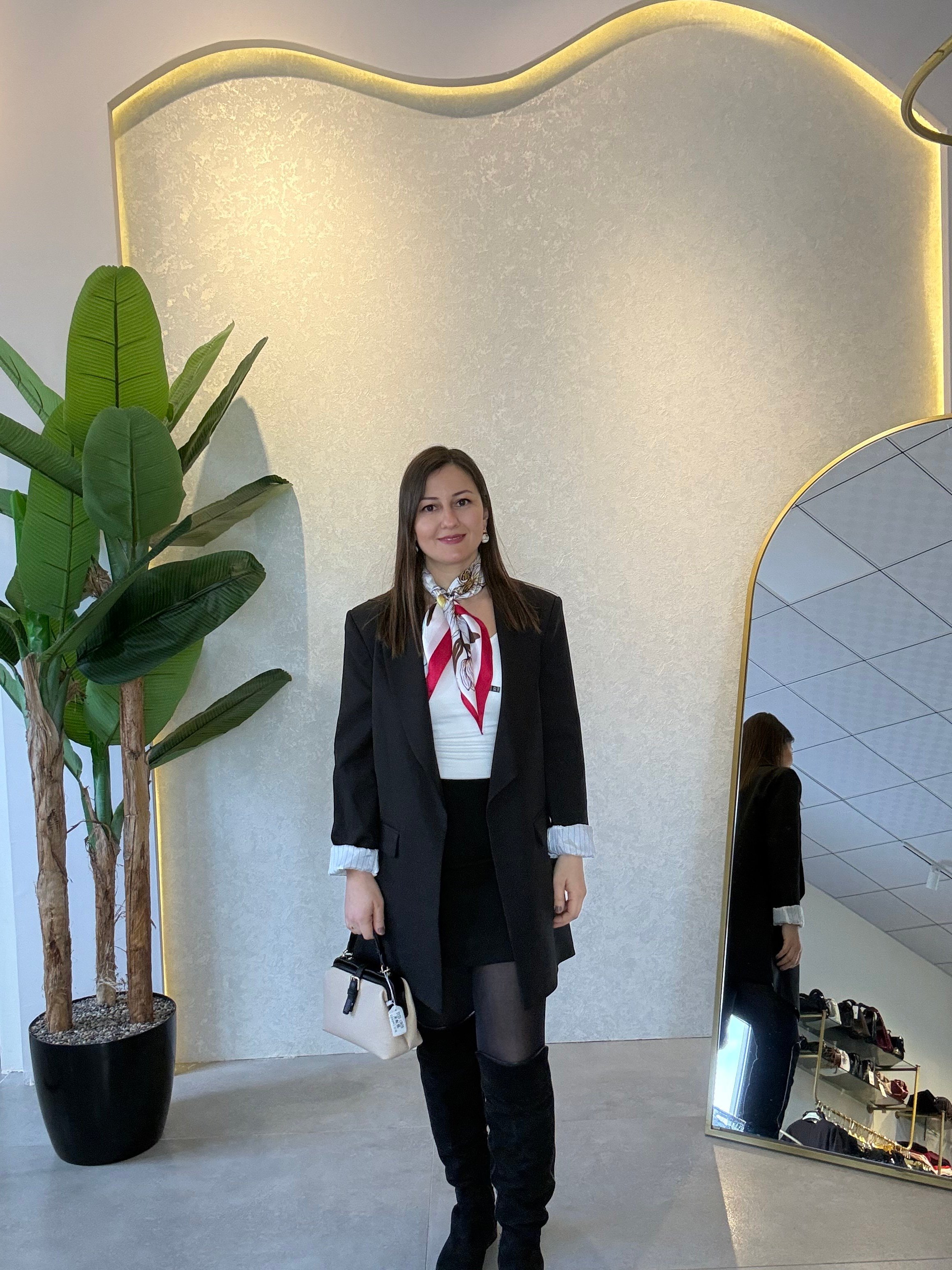 Blazer Siyah Uzun Ceket