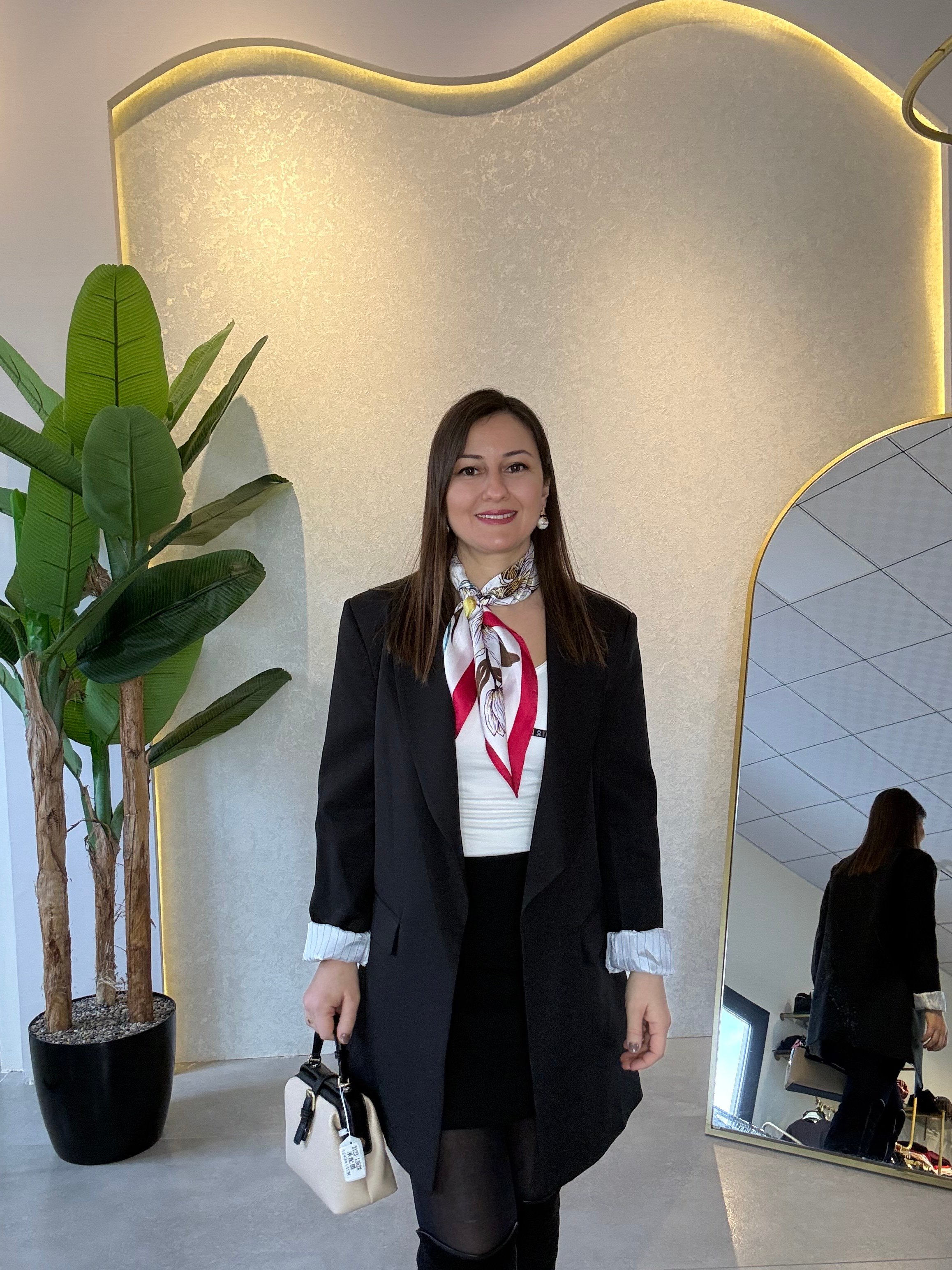 Blazer Siyah Uzun Ceket