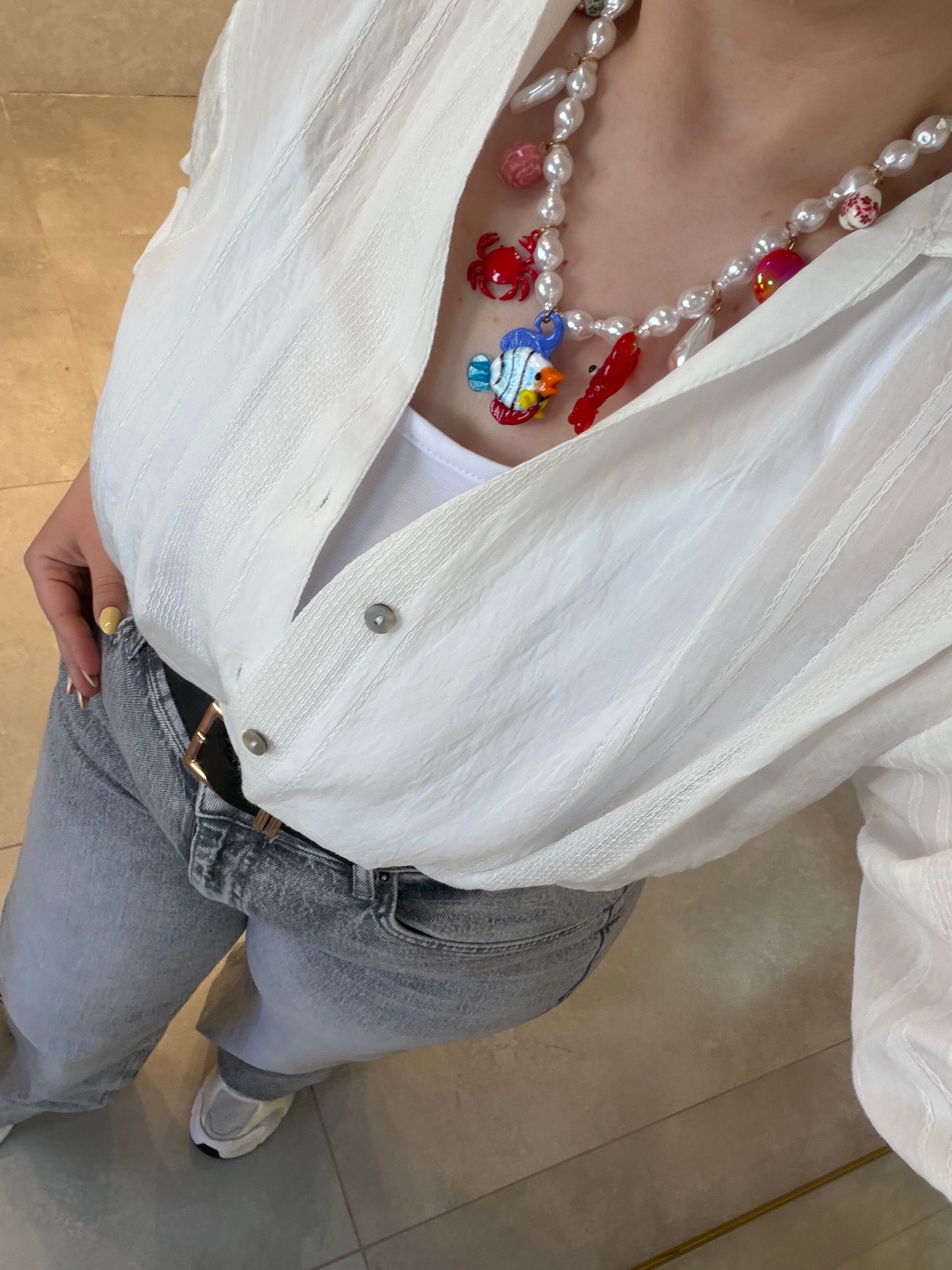Füme Kemerli Wide Leg Jean Pantolon 