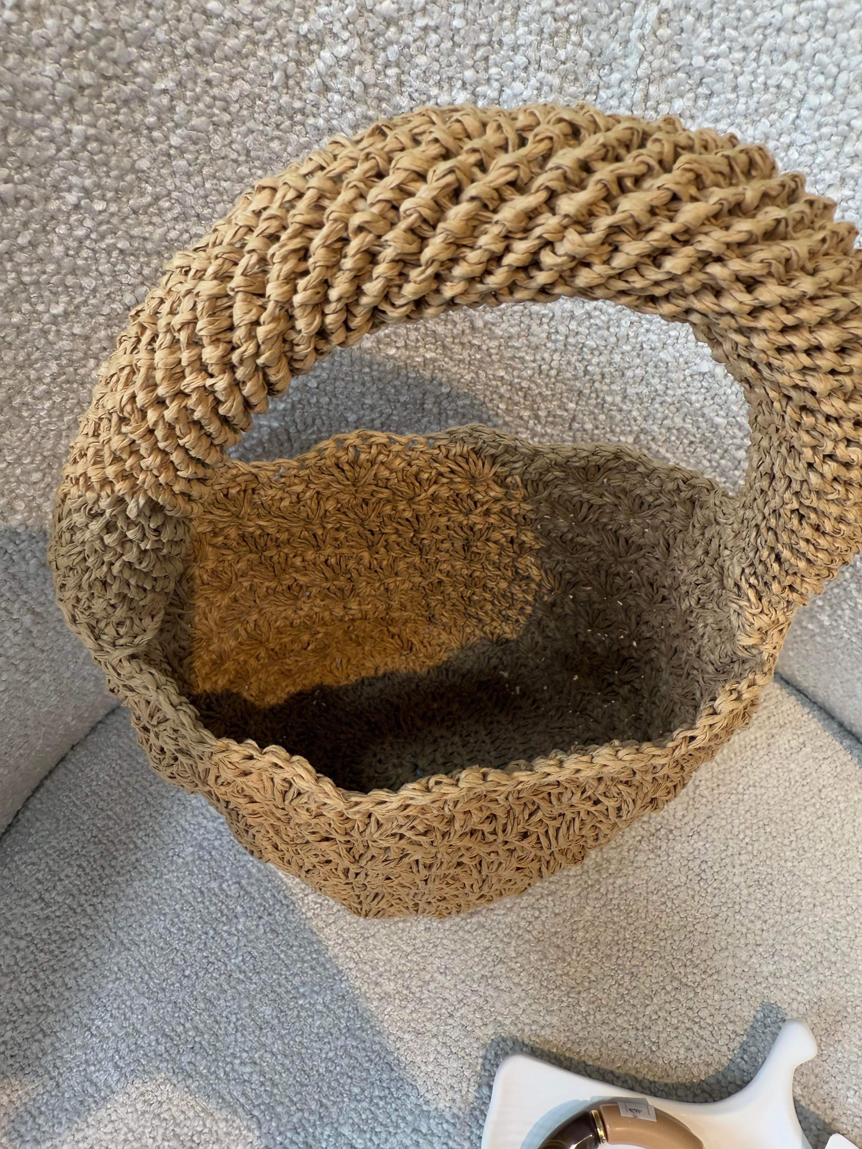 Hasır Görünümlü Sepet Çanta