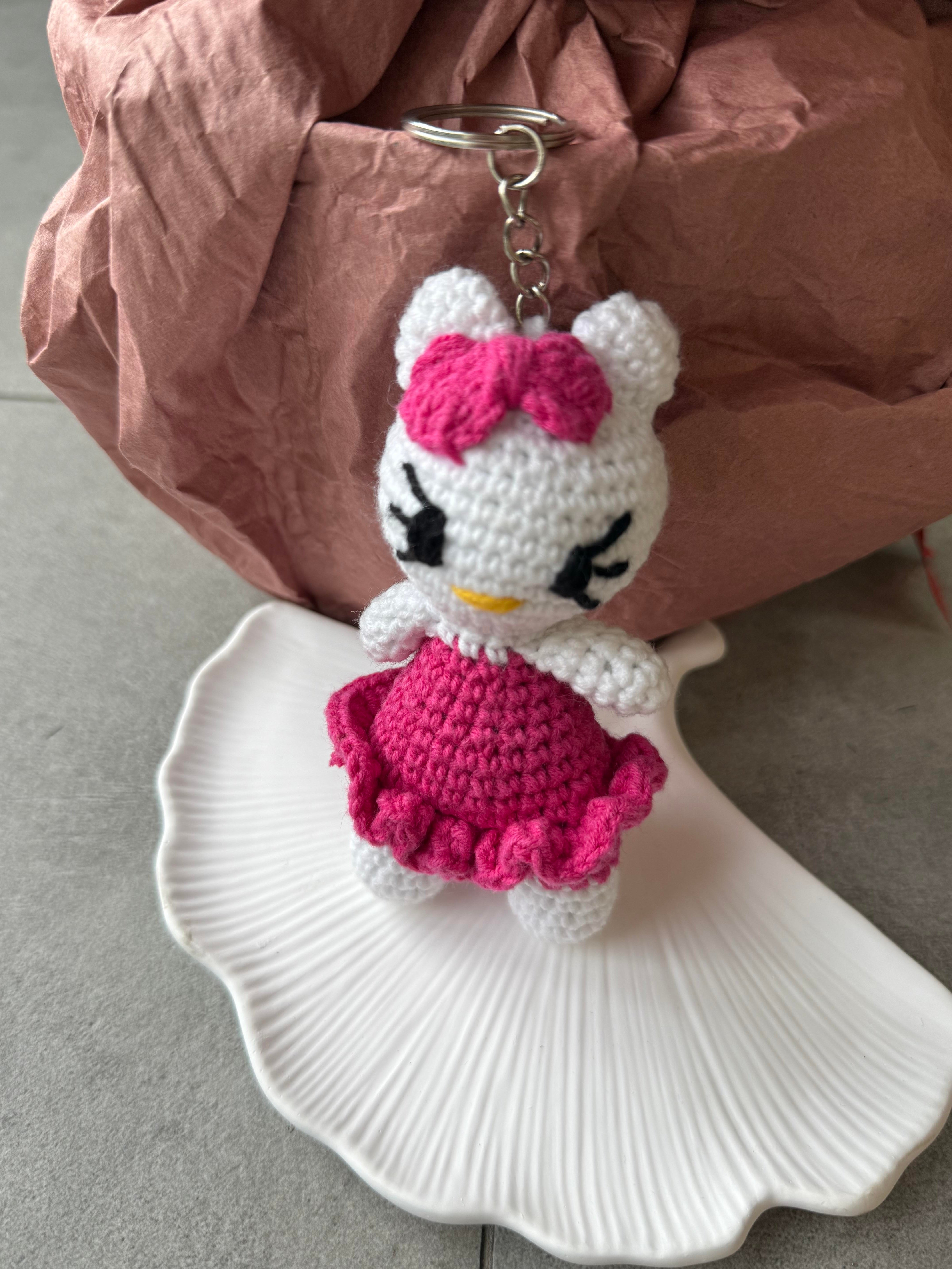 Hello Kitty El Örgüsü Anahtarlık