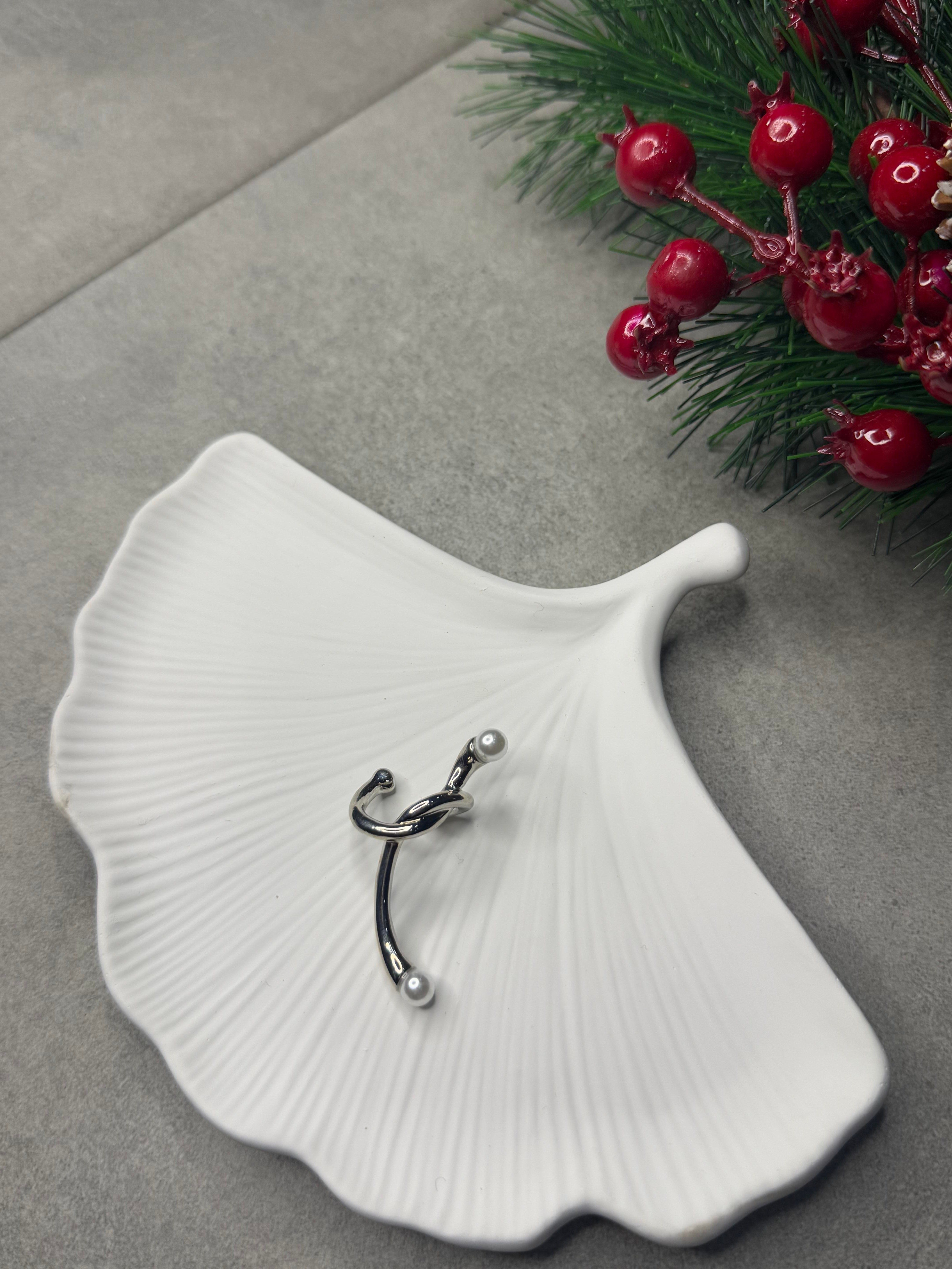İnci Düğümlü Gümüş Earcuff