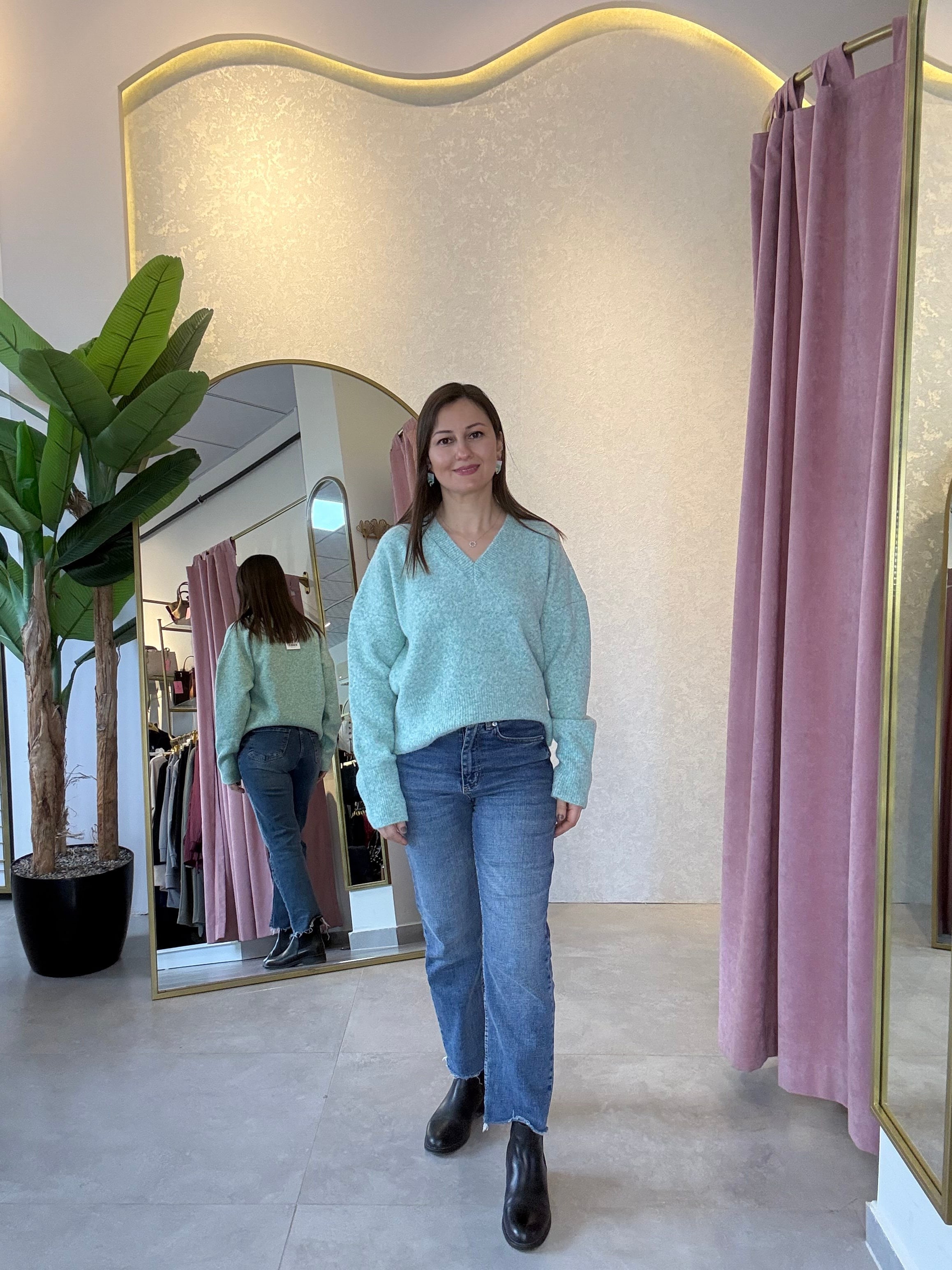 Kesik Paça Boyfit Jean