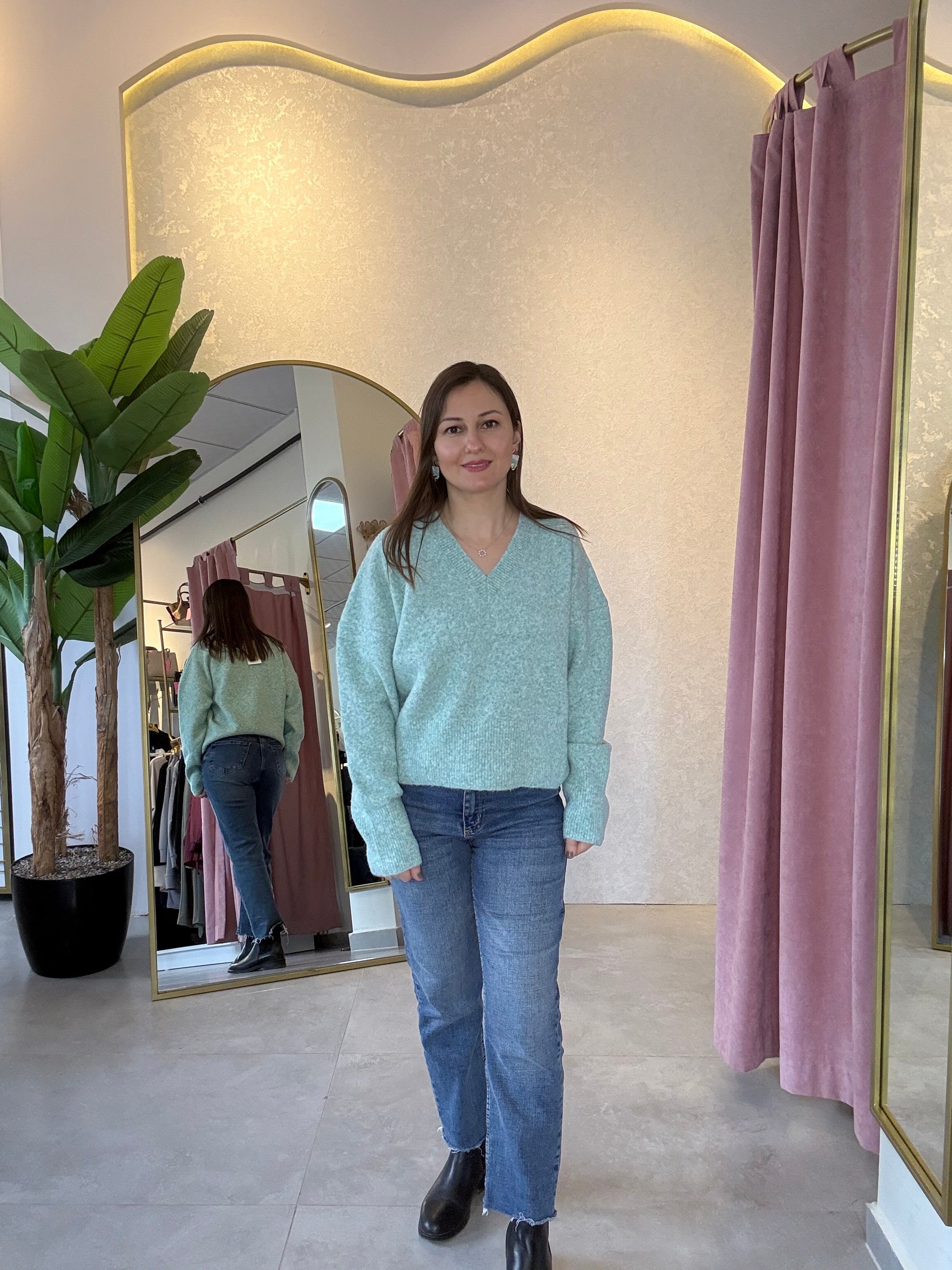 Kesik Paça Boyfit Jean