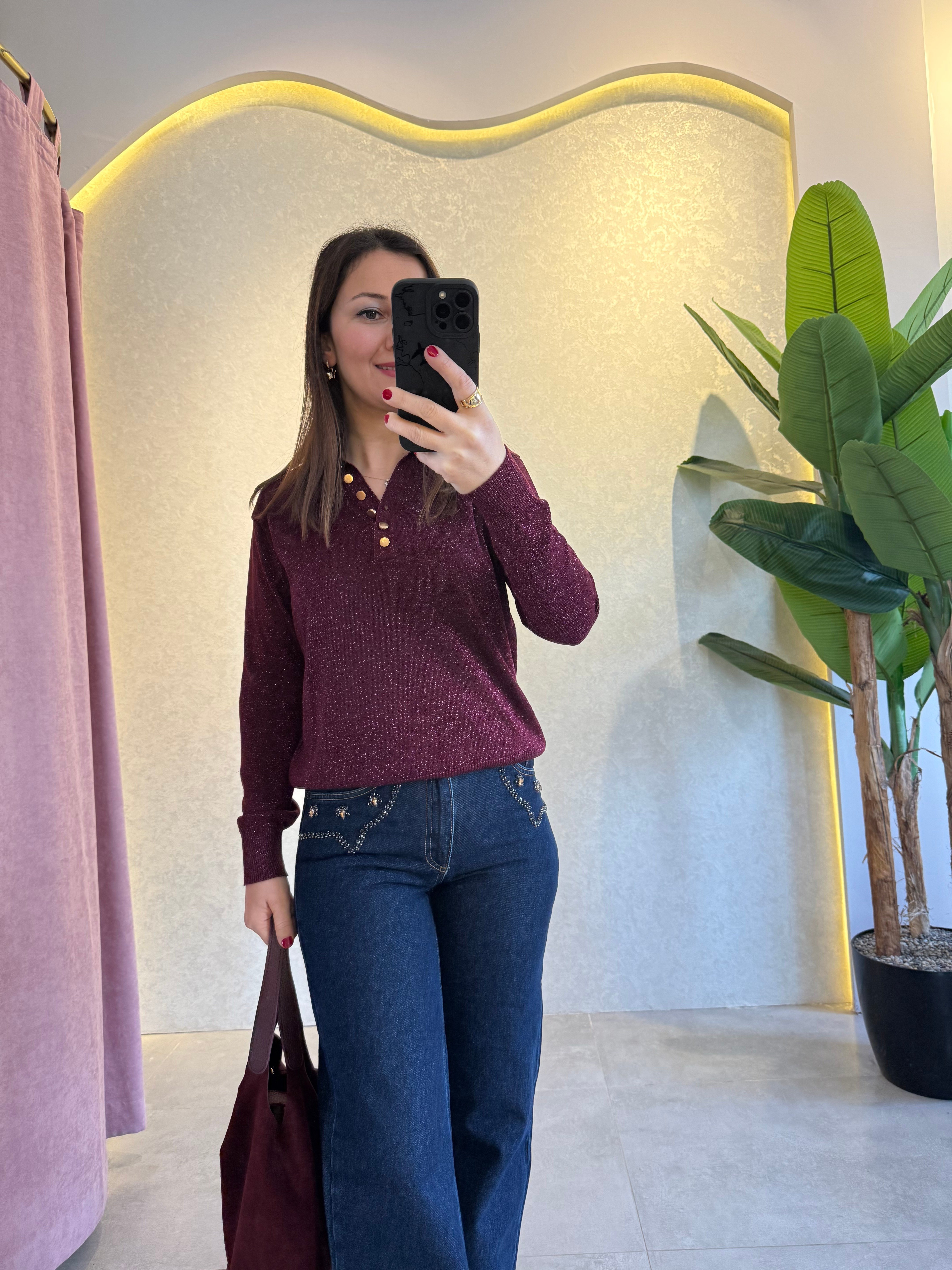 Koyu Mavi Cep Taşlı Jean Pantolon