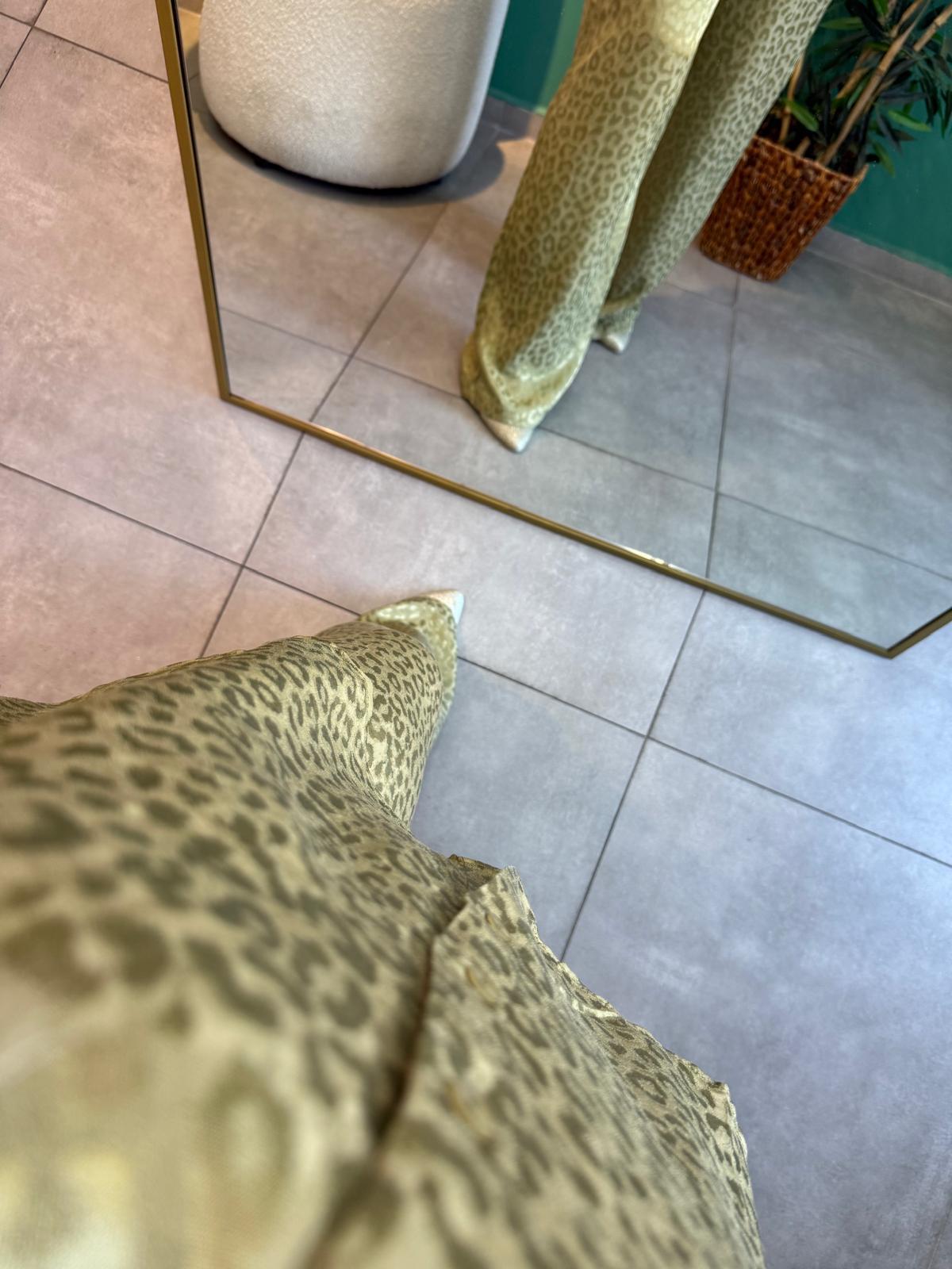 Leopar Desenli Jakarlı Takım